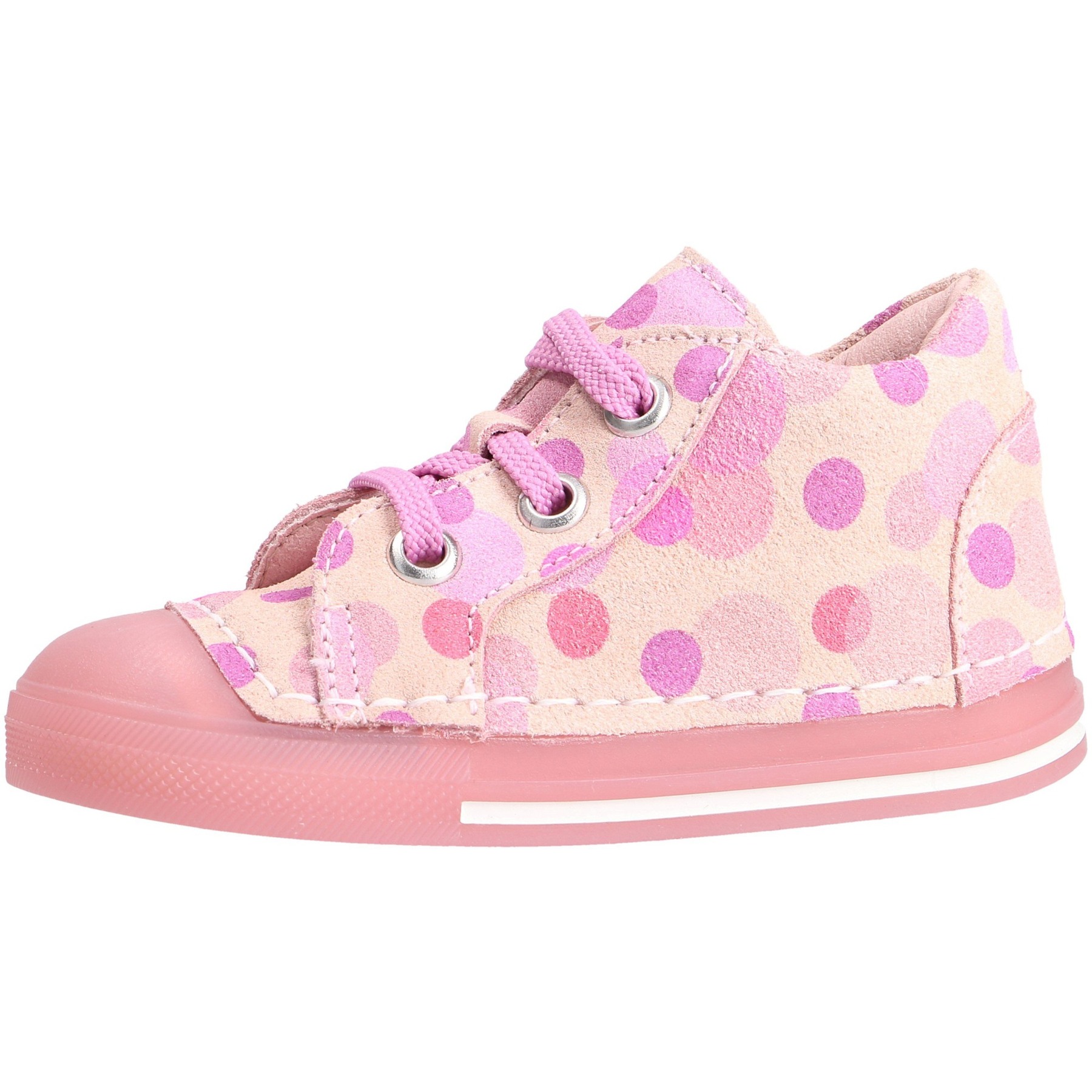 mehrfarbige lauflernschuhe seitenansicht links