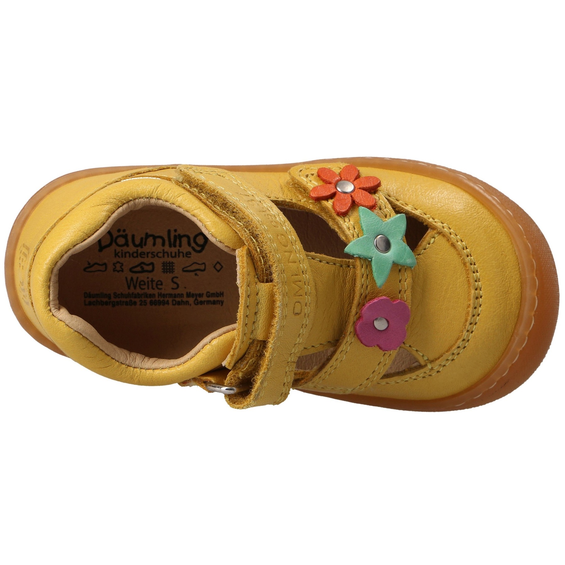 gelbe lauflernschuhe draufsicht