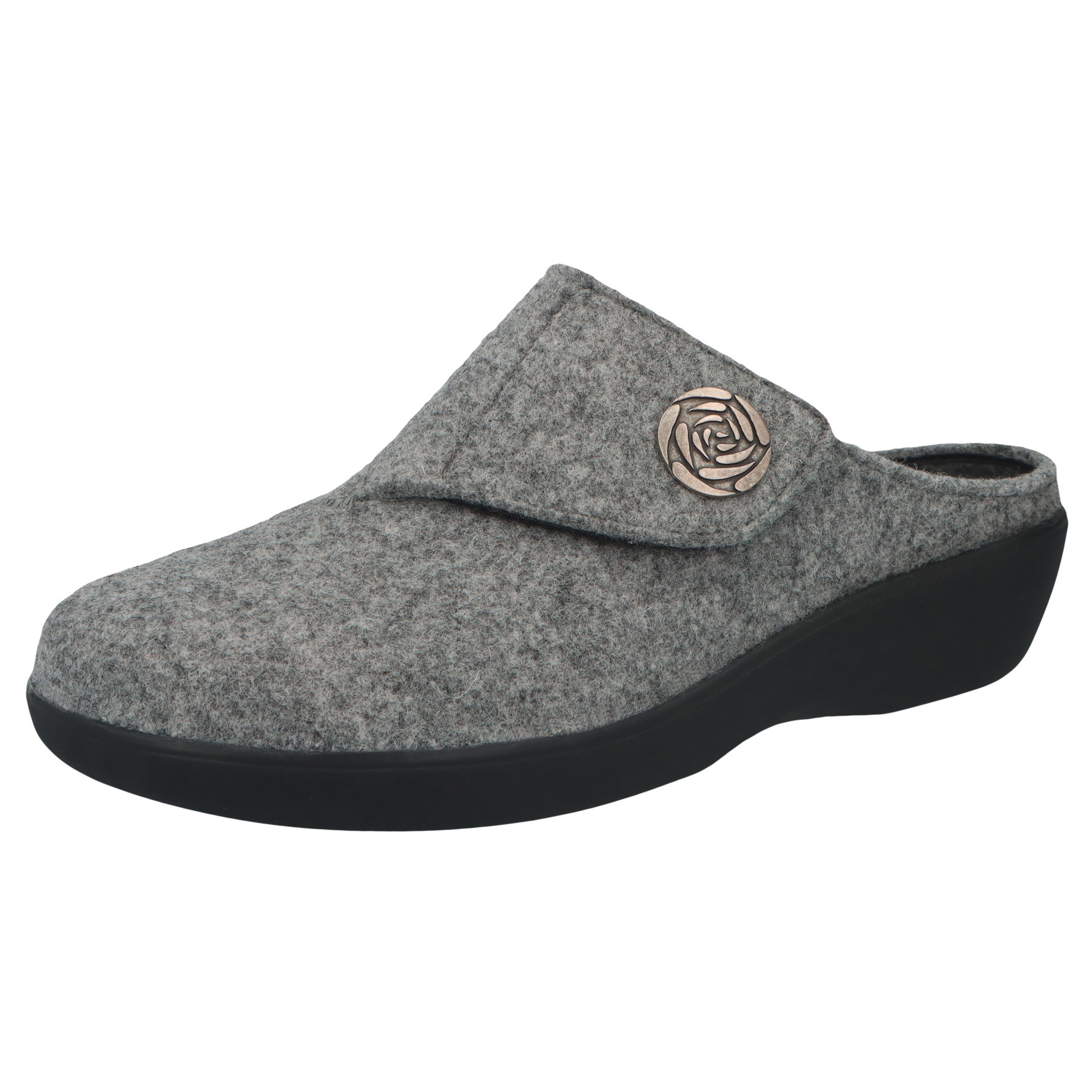 graue hausschuhe 3-4 ansicht