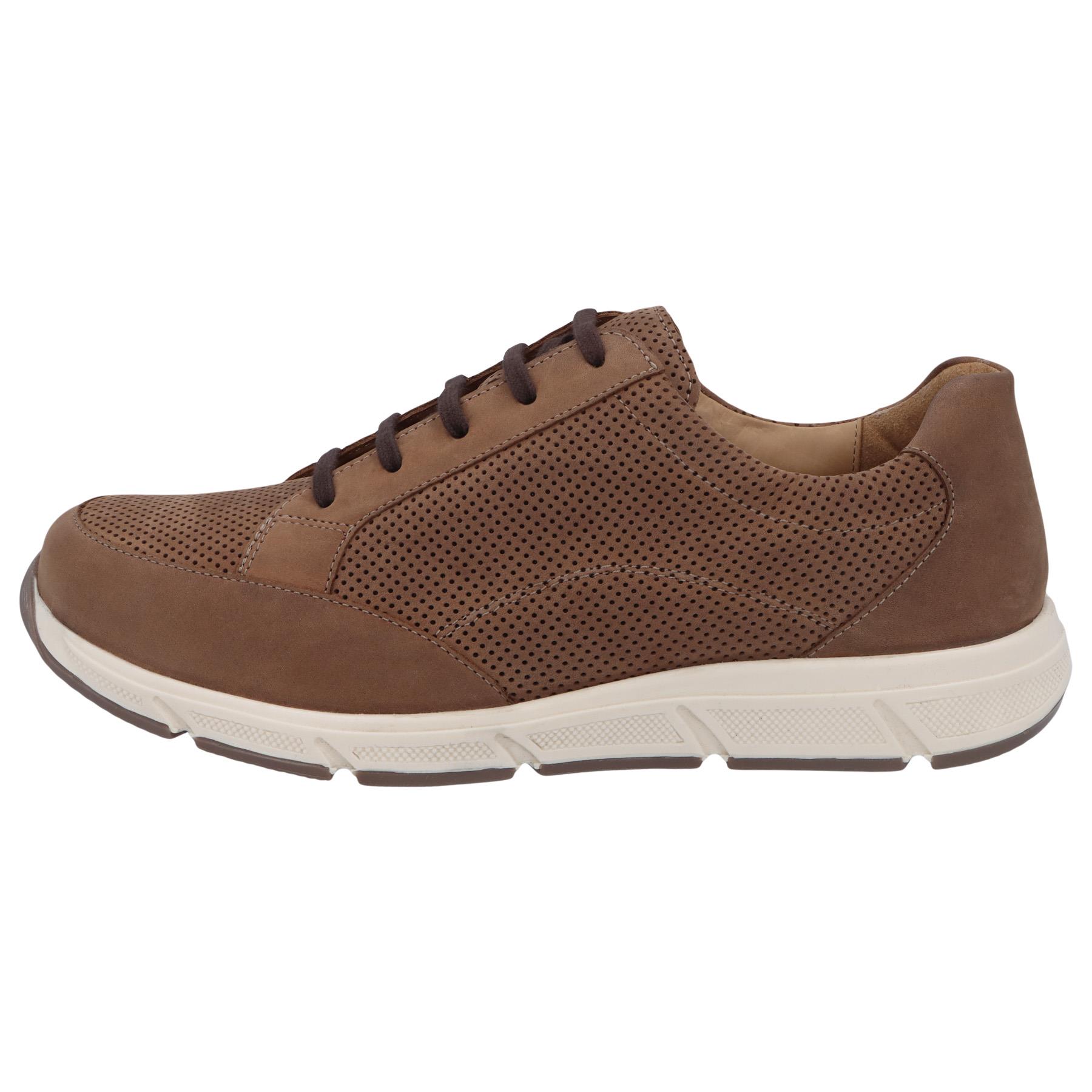 braune halbschuh seitenansicht links