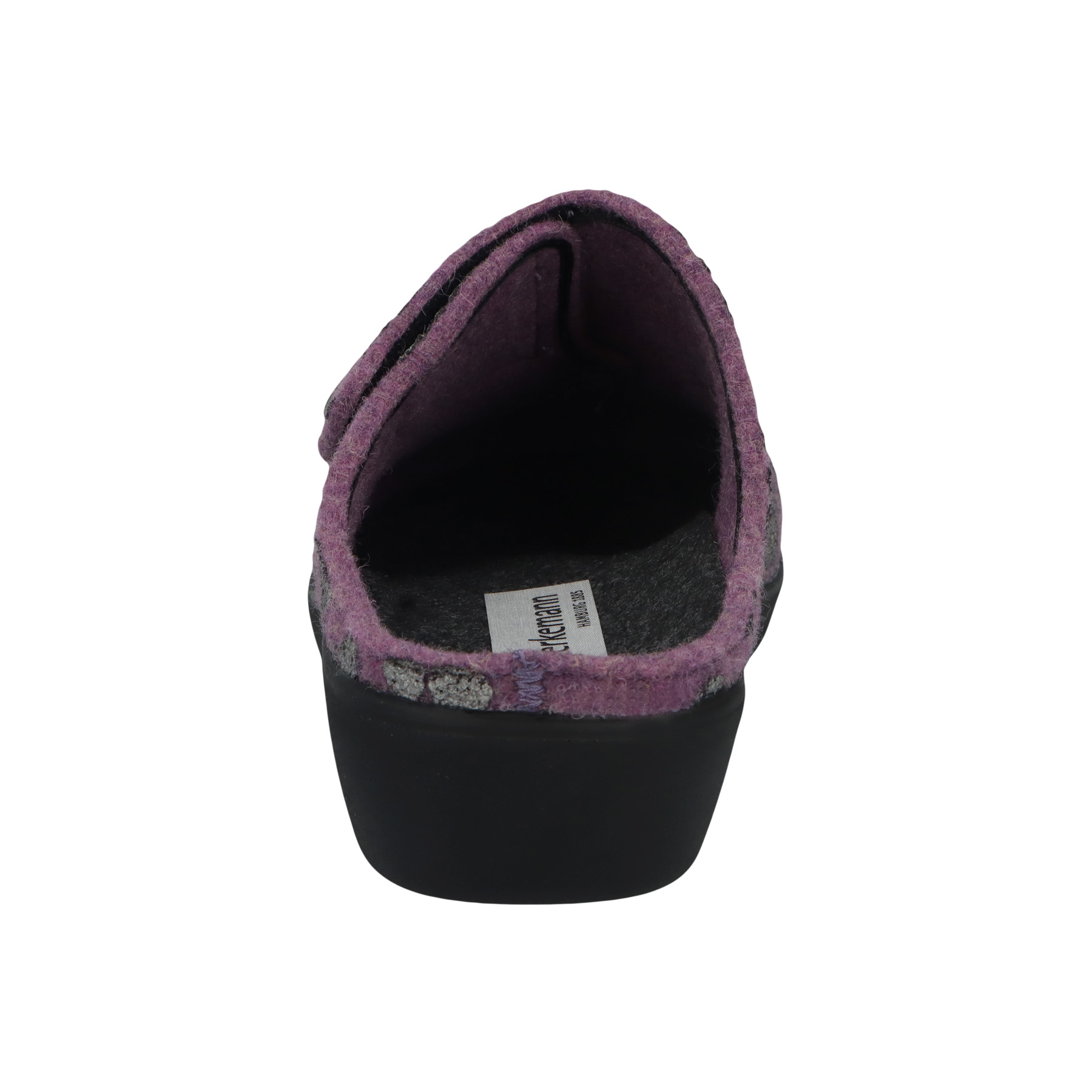 rote hausschuhe hinteransicht