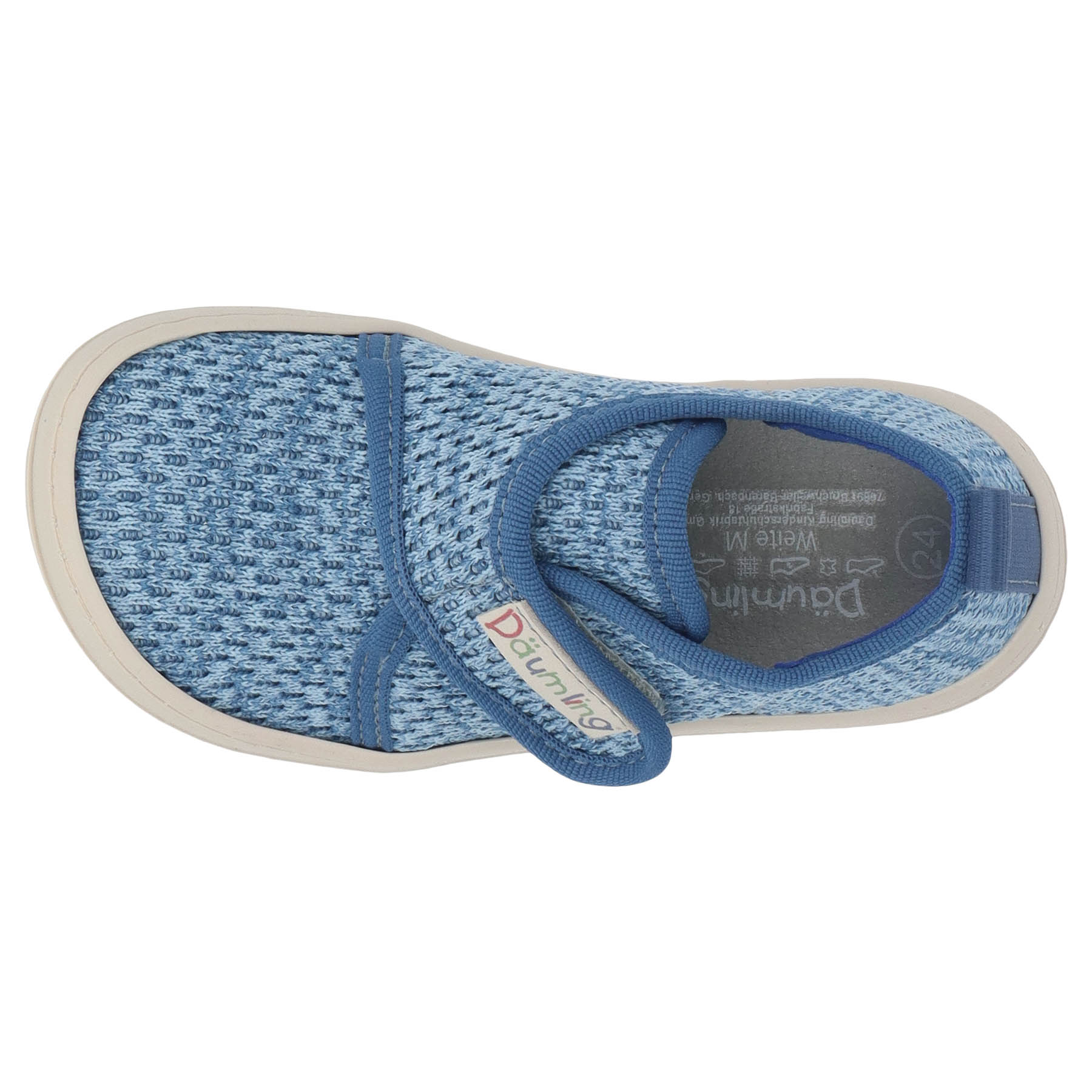 blaue lauflernschuhe draufsicht