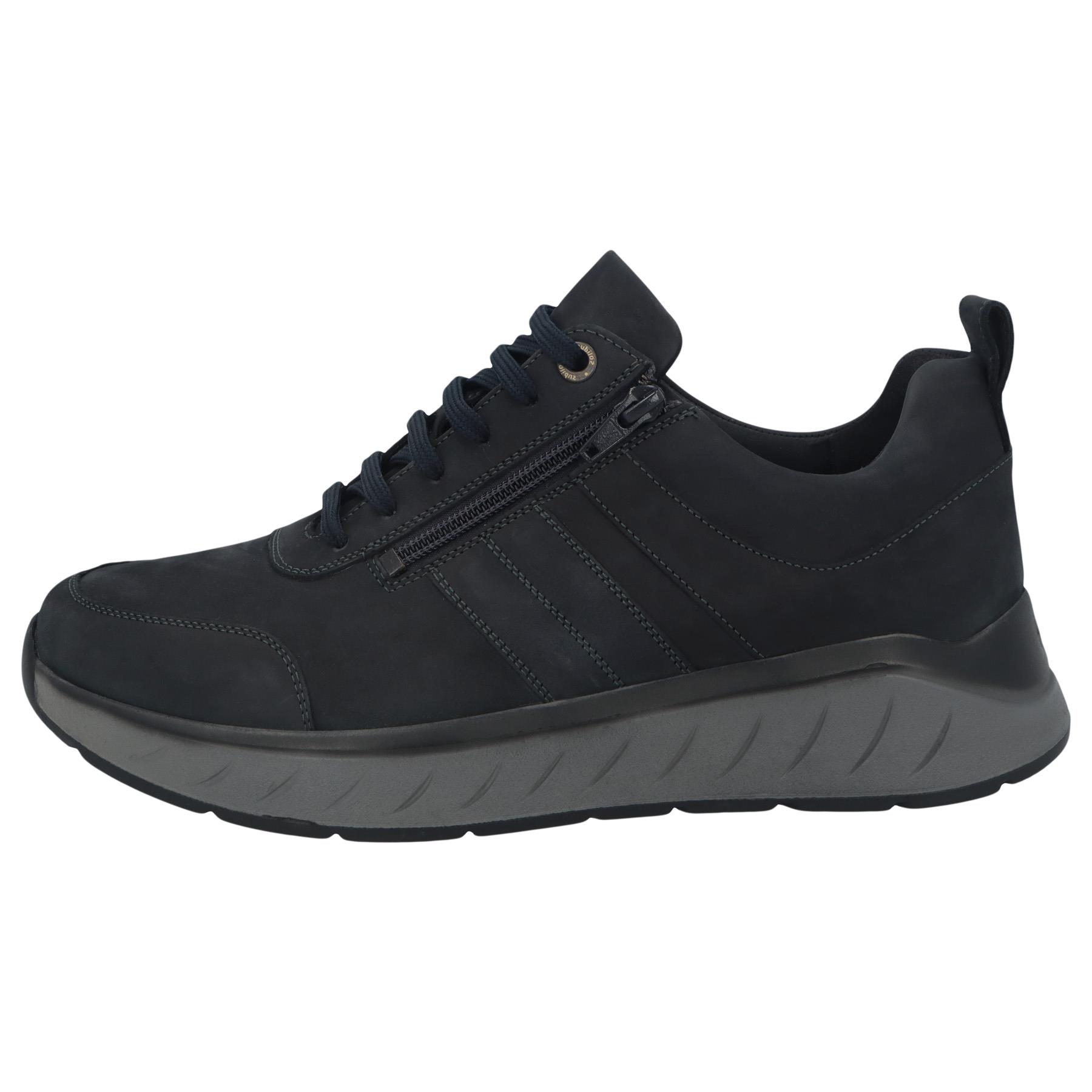 blaue halbschuh seitenansicht links