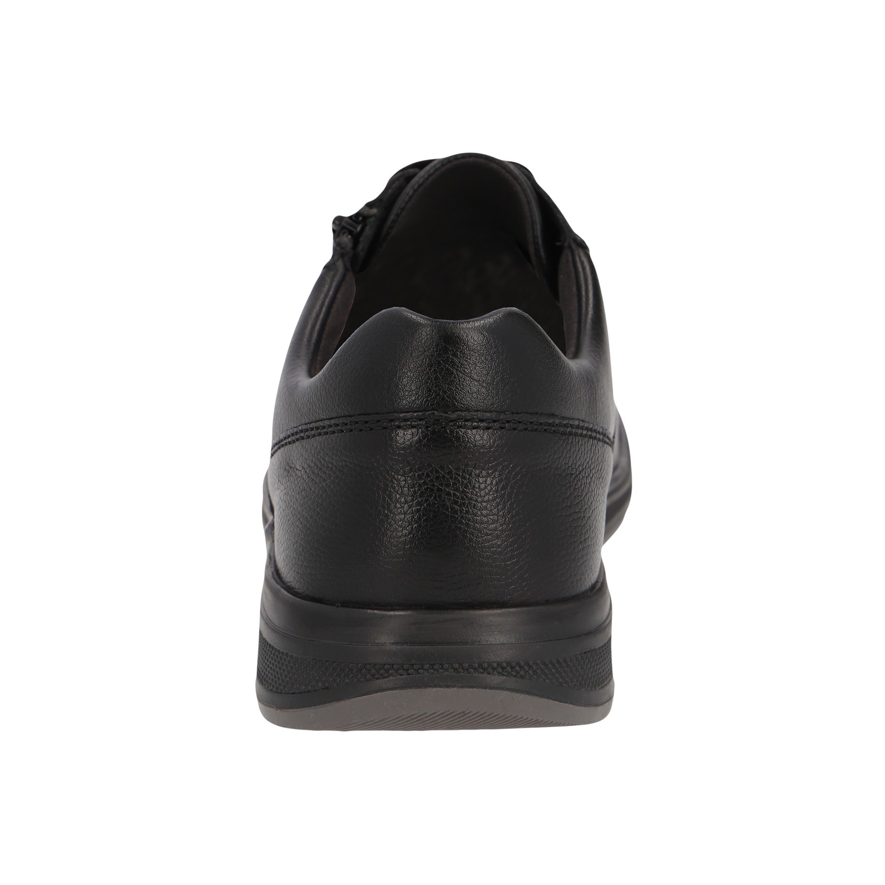 schwarze halbschuh hinteransicht