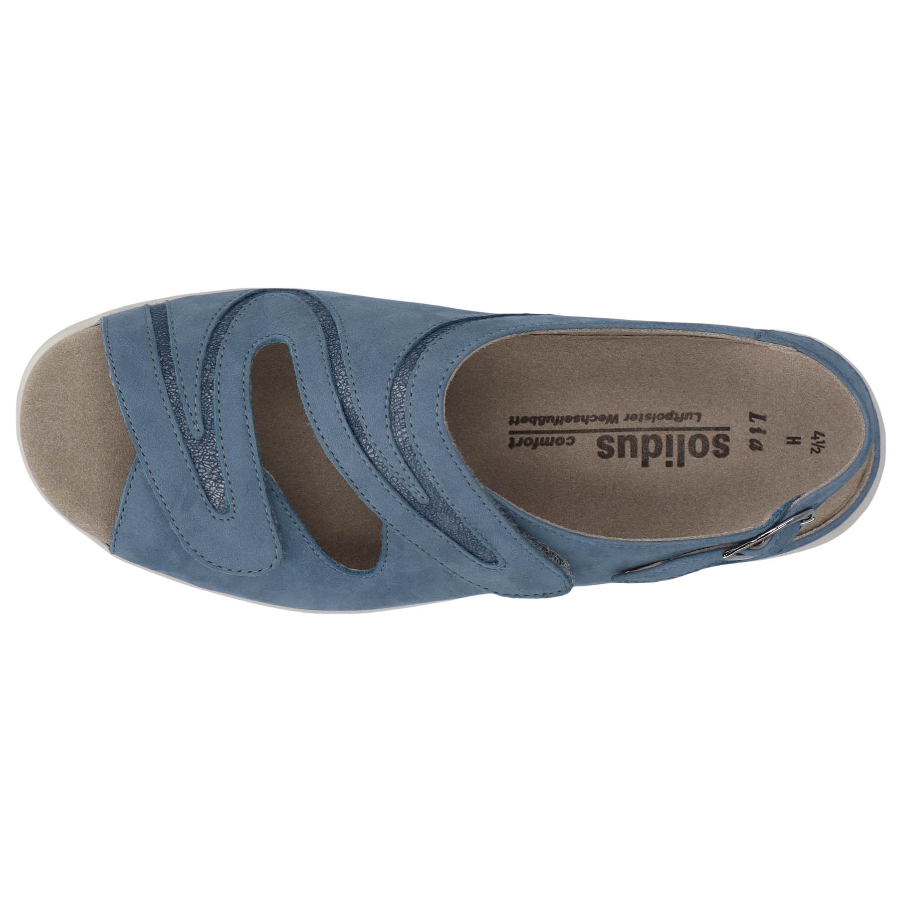 blaue sandale draufsicht