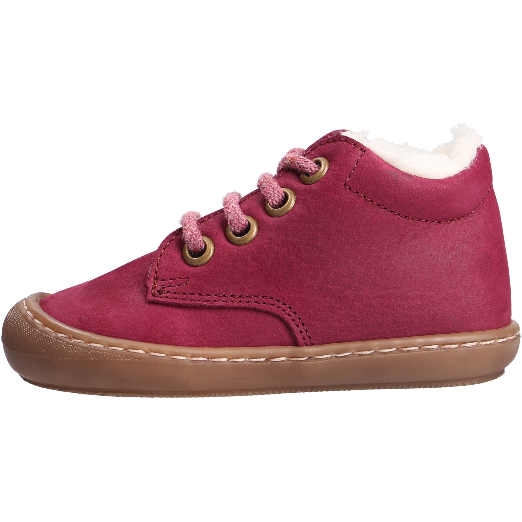 rote lauflernschuhe seitenansicht links