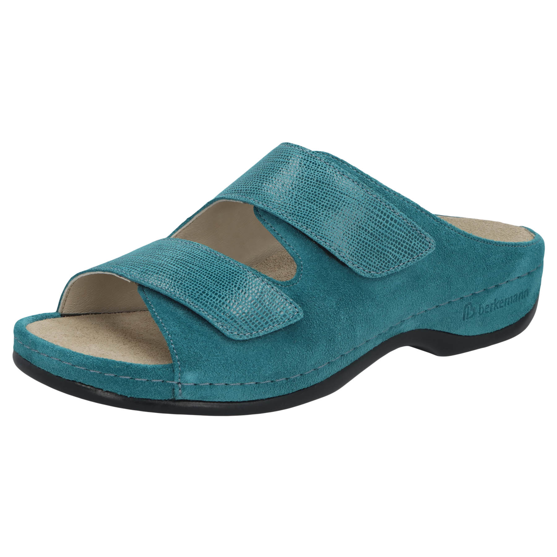 kobaltblau Velours/ Leder