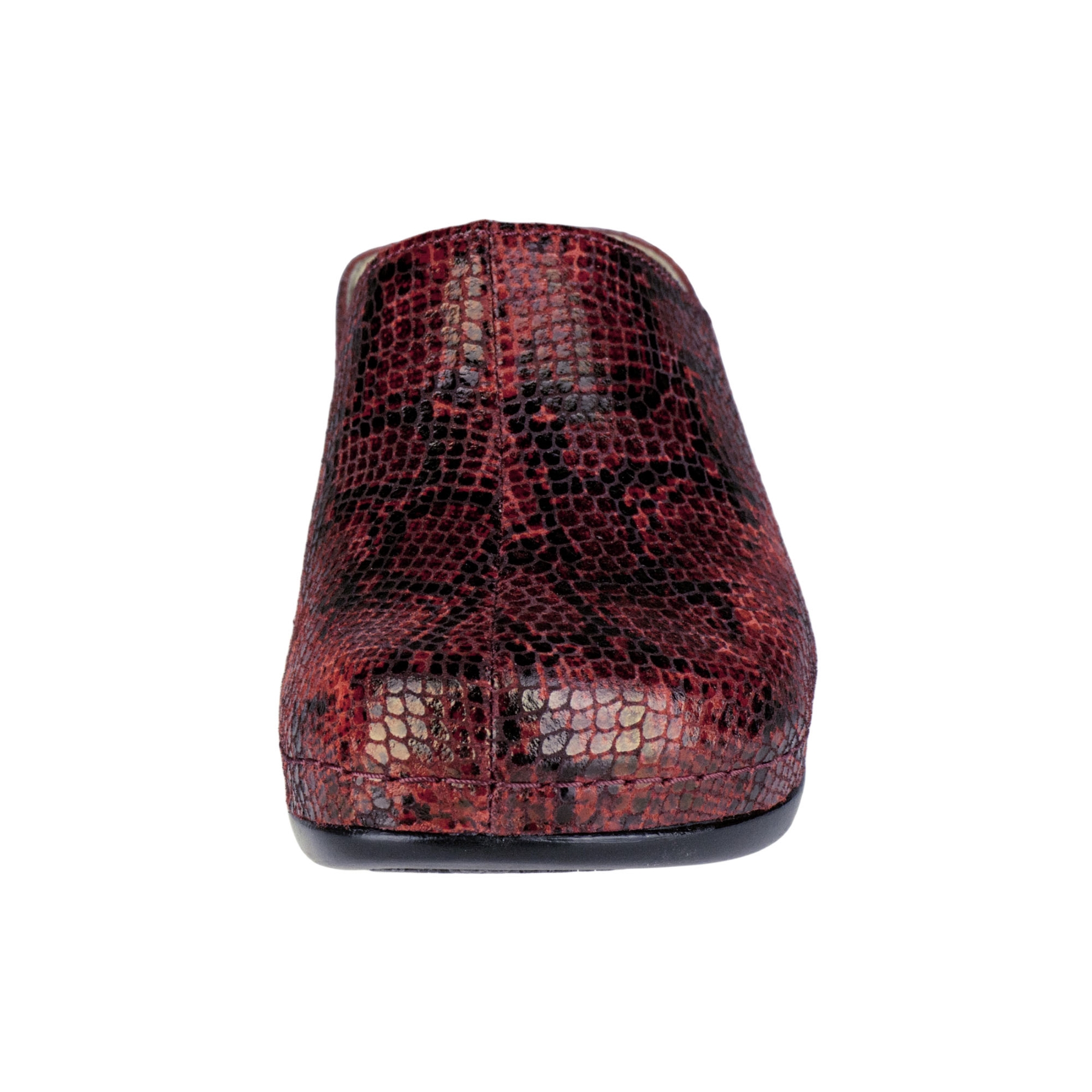 rote clogs vorderansicht