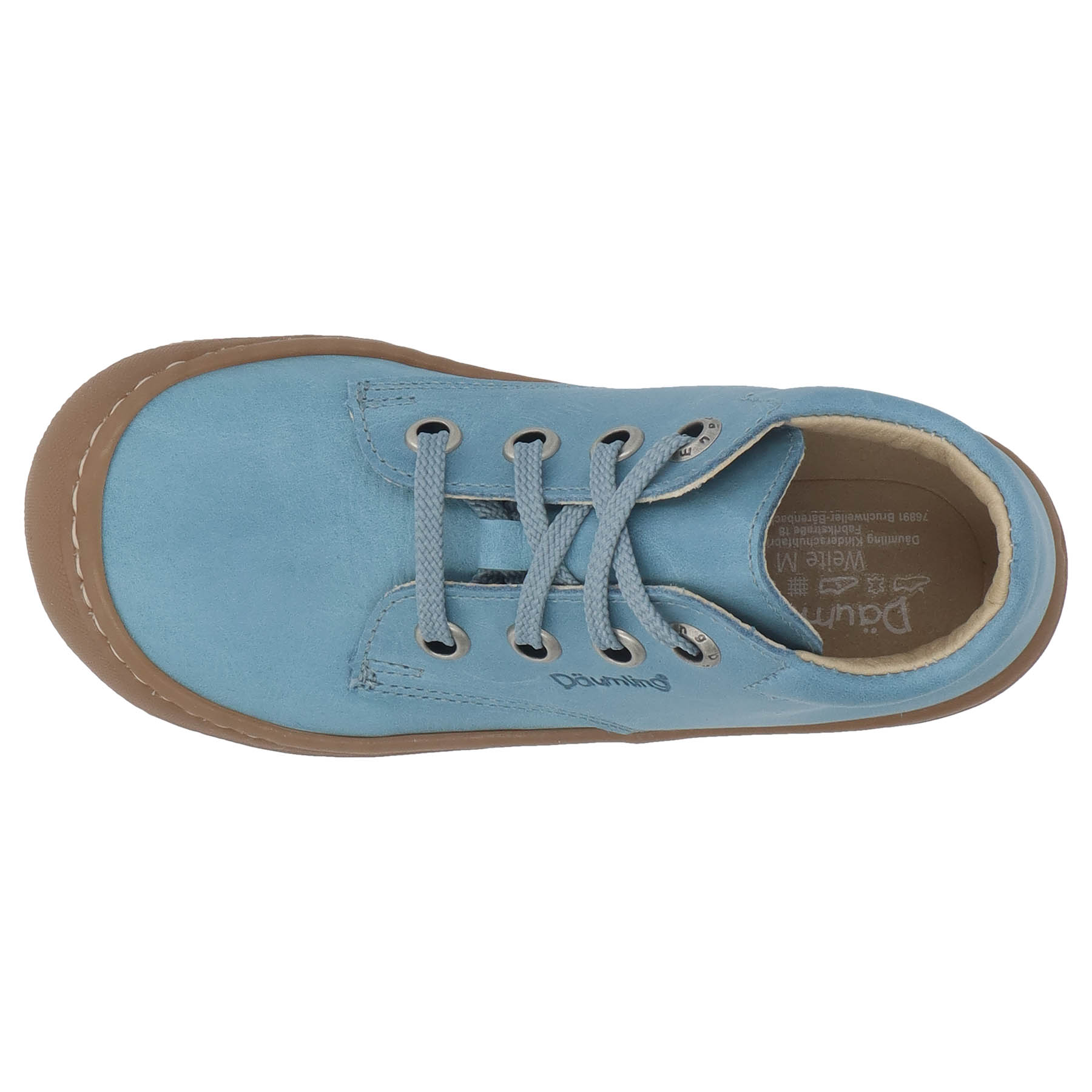 blaue lauflernschuhe draufsicht