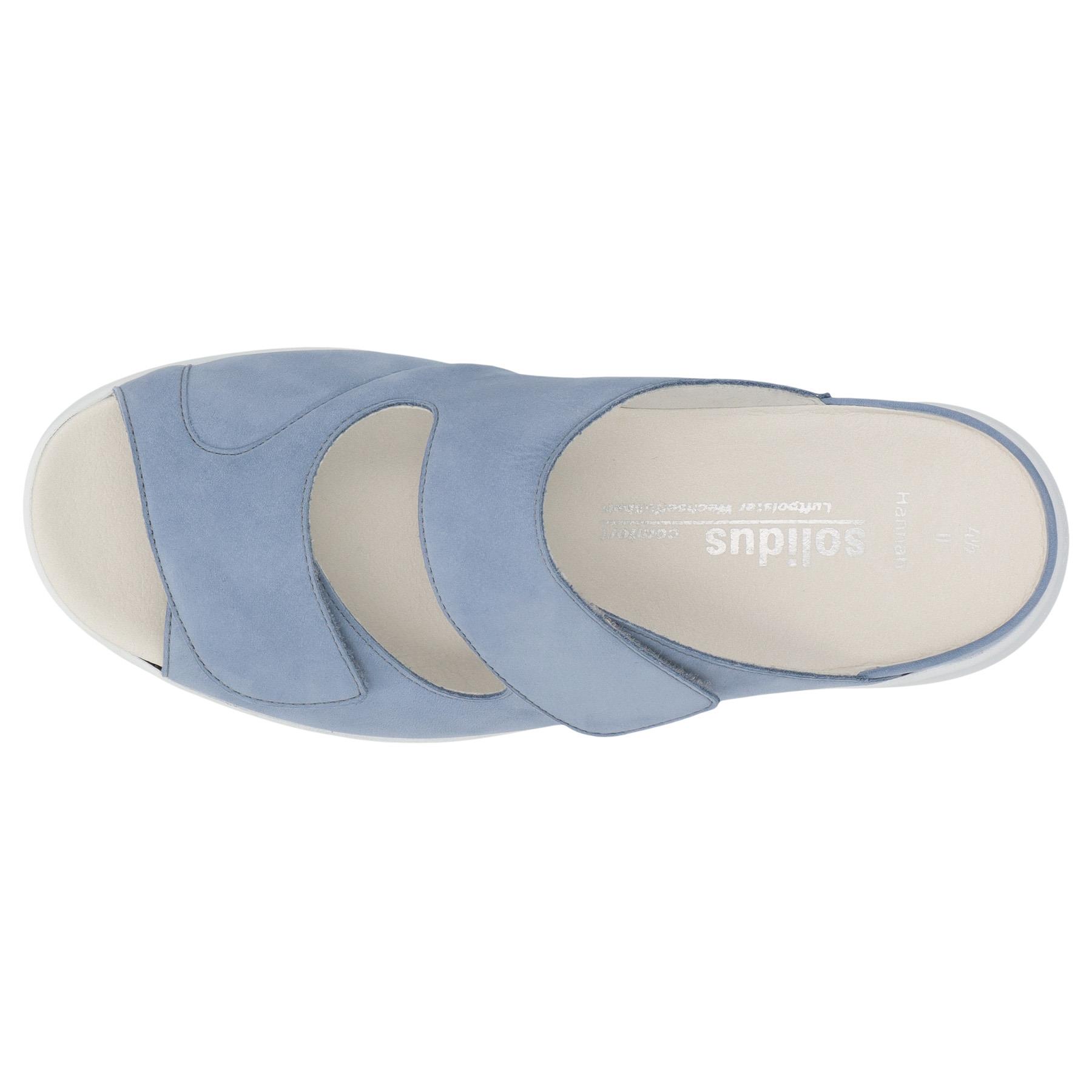 blaue pantolette draufsicht