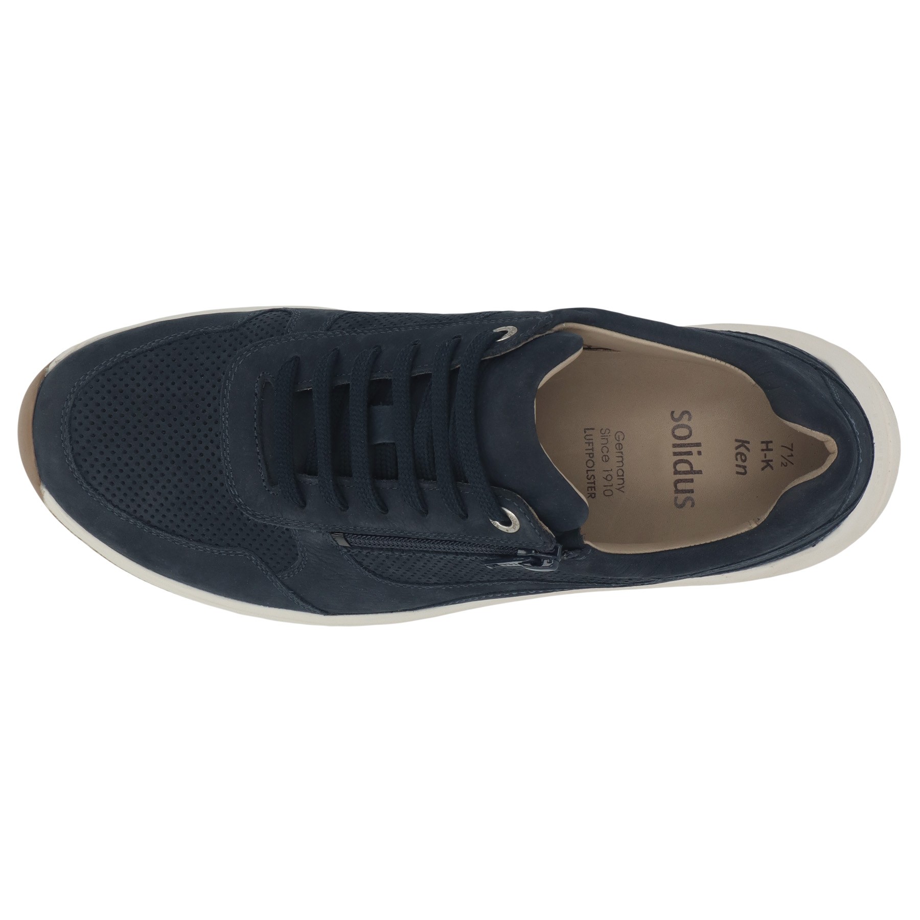blaue halbschuh draufsicht