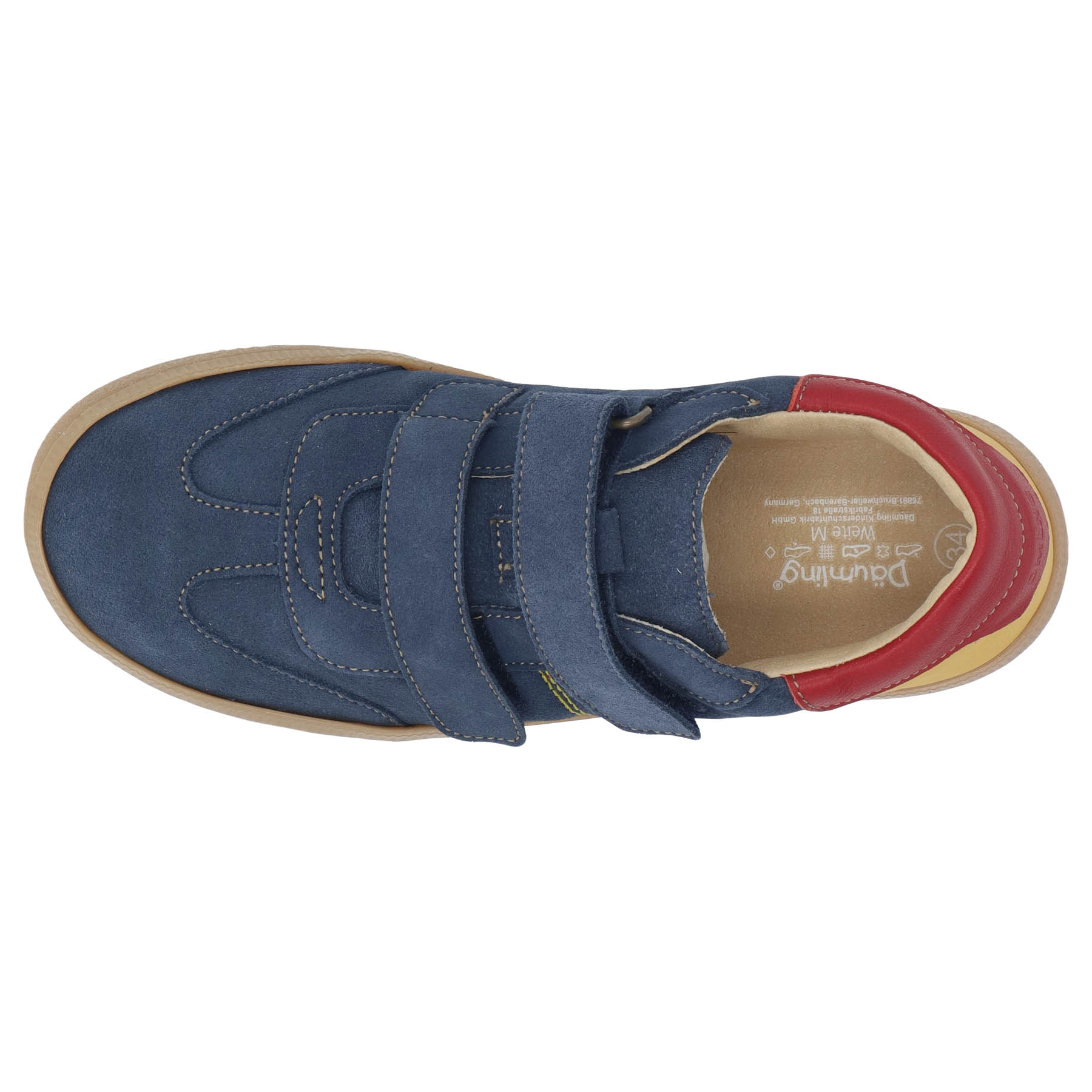 blaue sneaker draufsicht