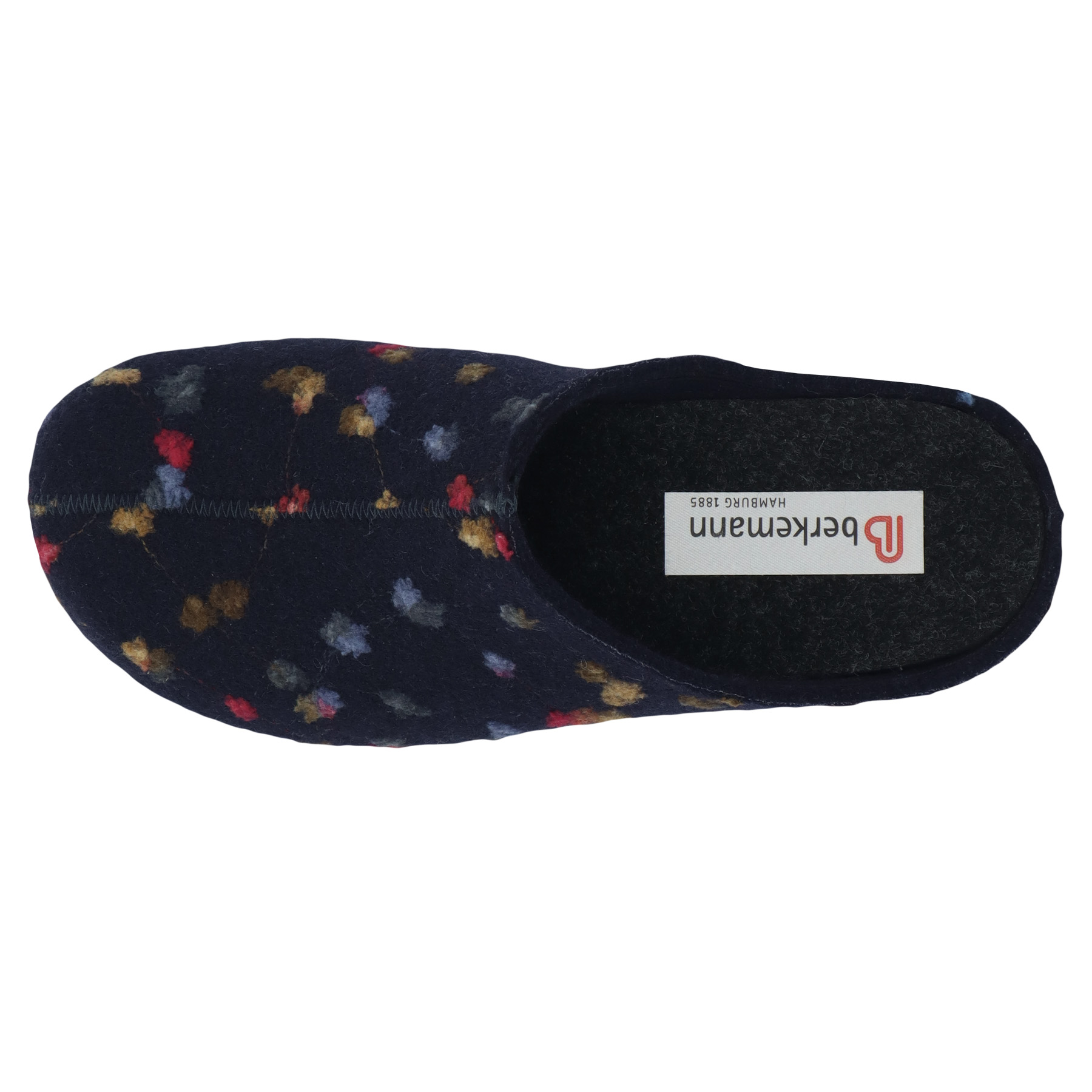 blaue hausschuhe draufsicht