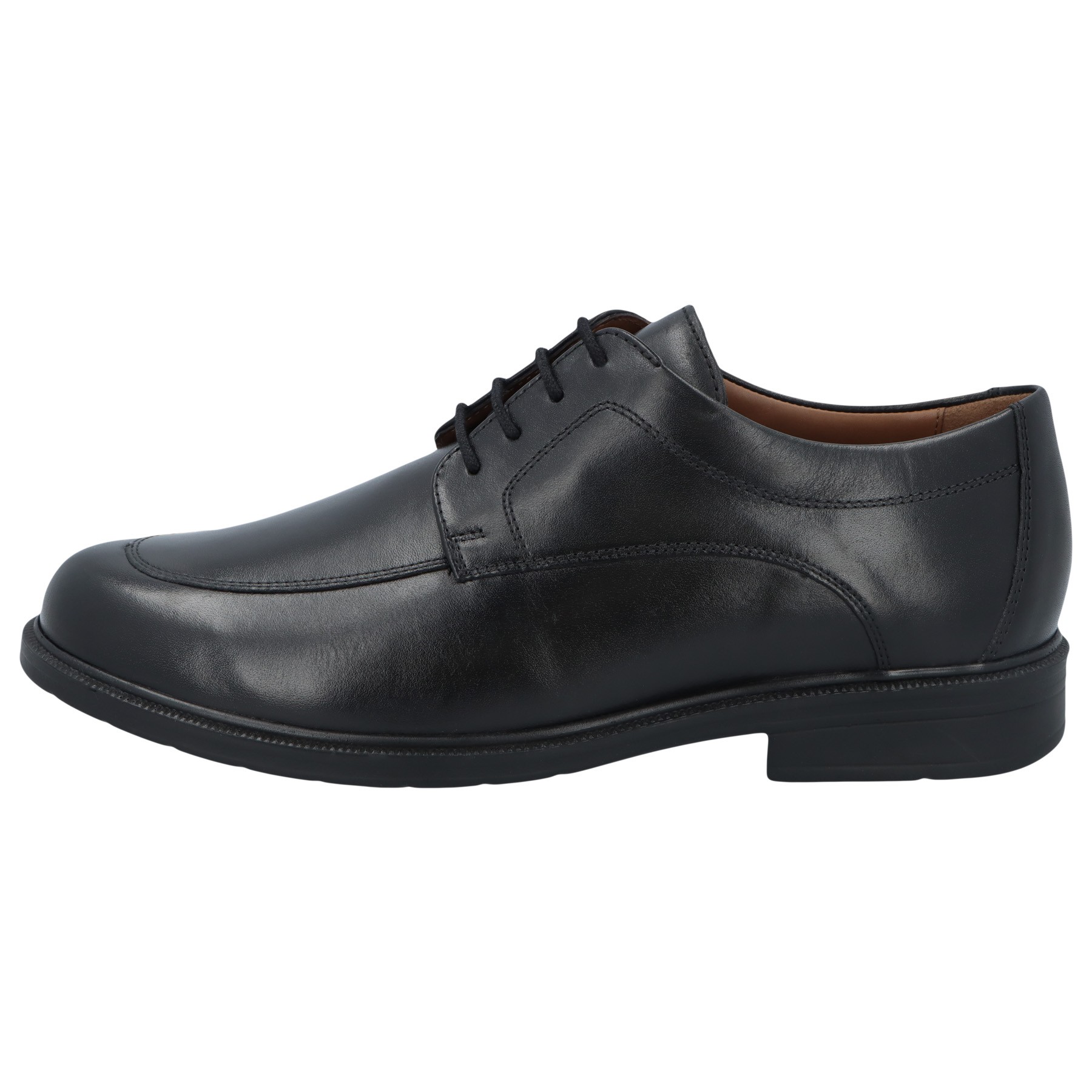 schwarze halbschuh seitenansicht links