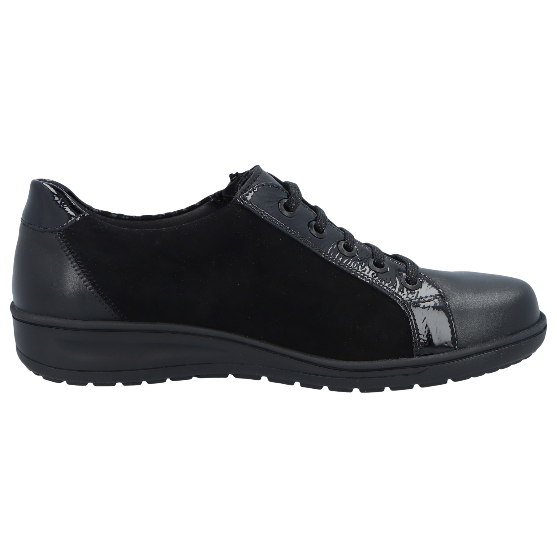 schwarze halbschuh seitenansicht rechts