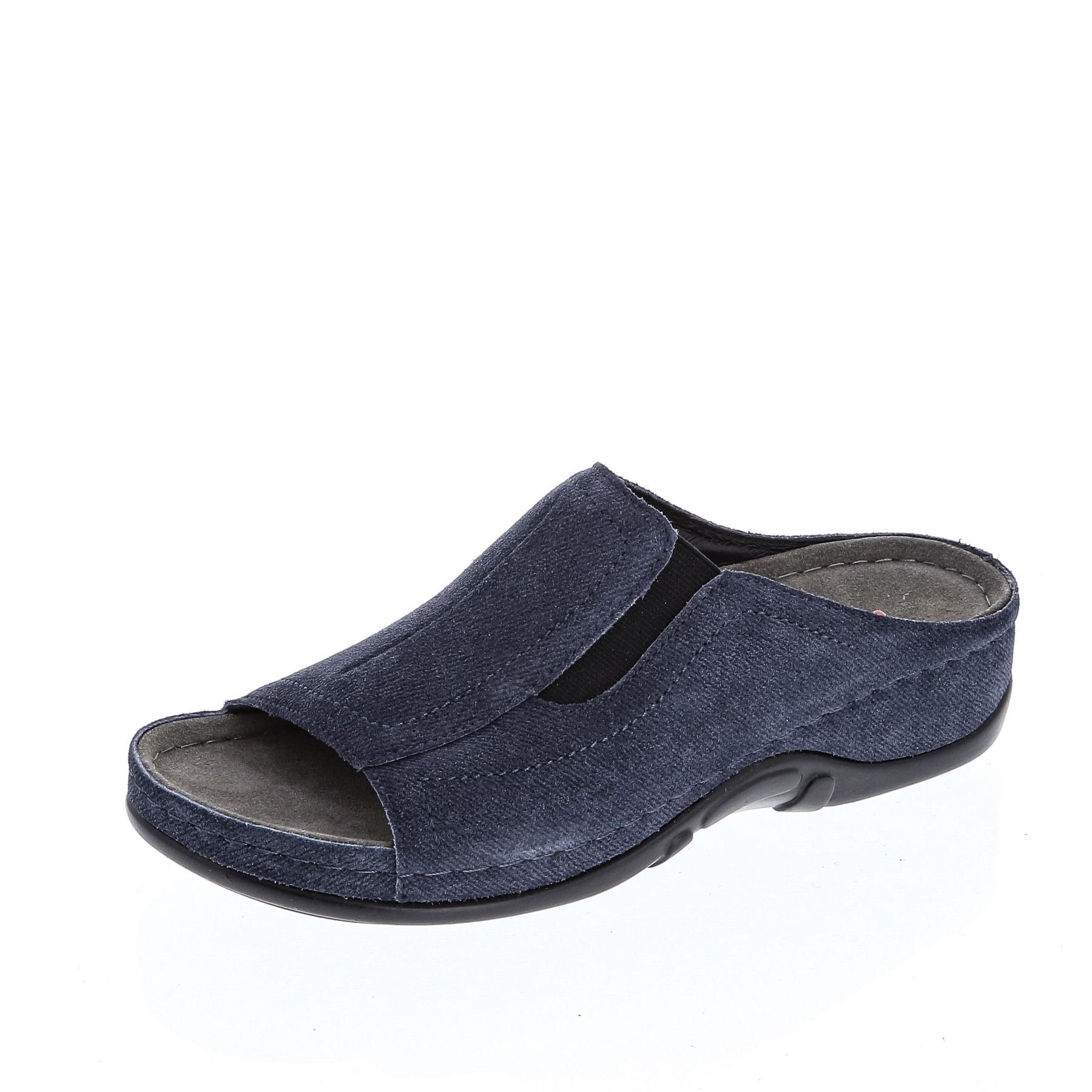 blaue pantolette 3-4 ansicht