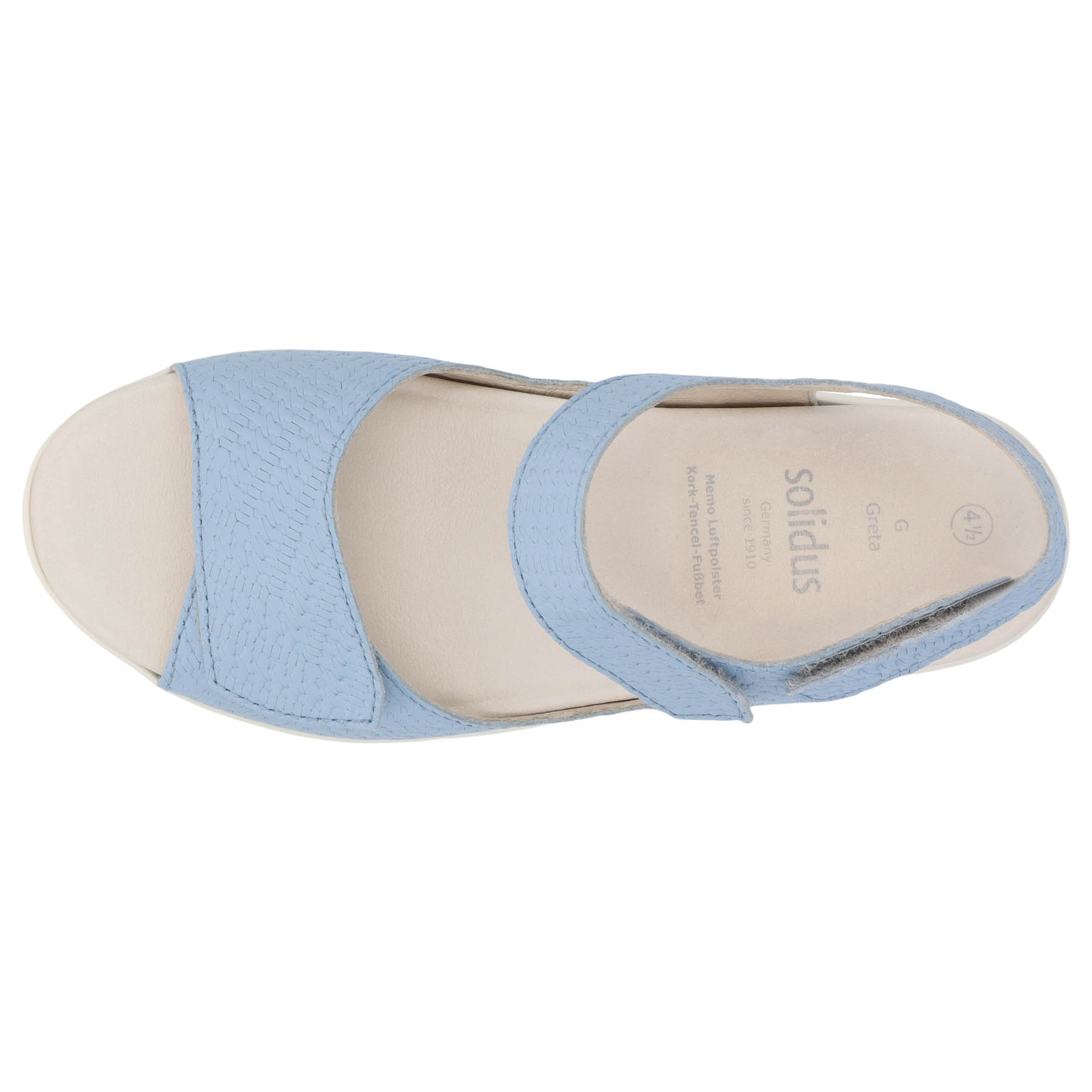 blaue sandale draufsicht