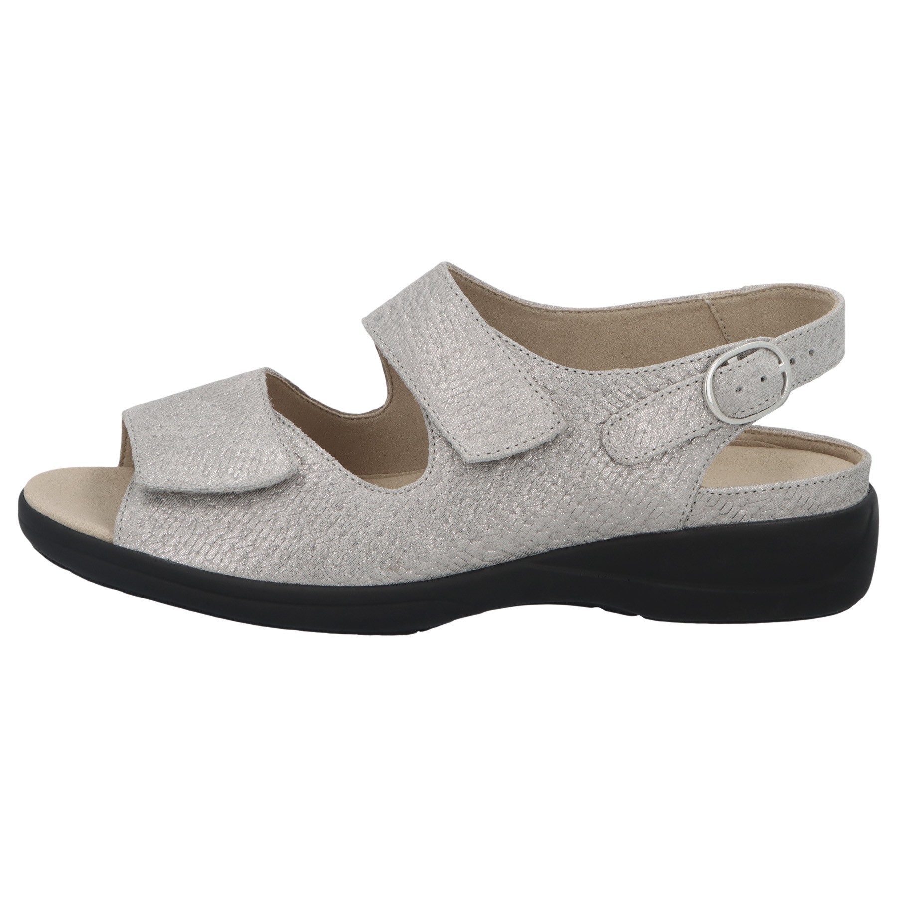 graue sandale seitenansicht links
