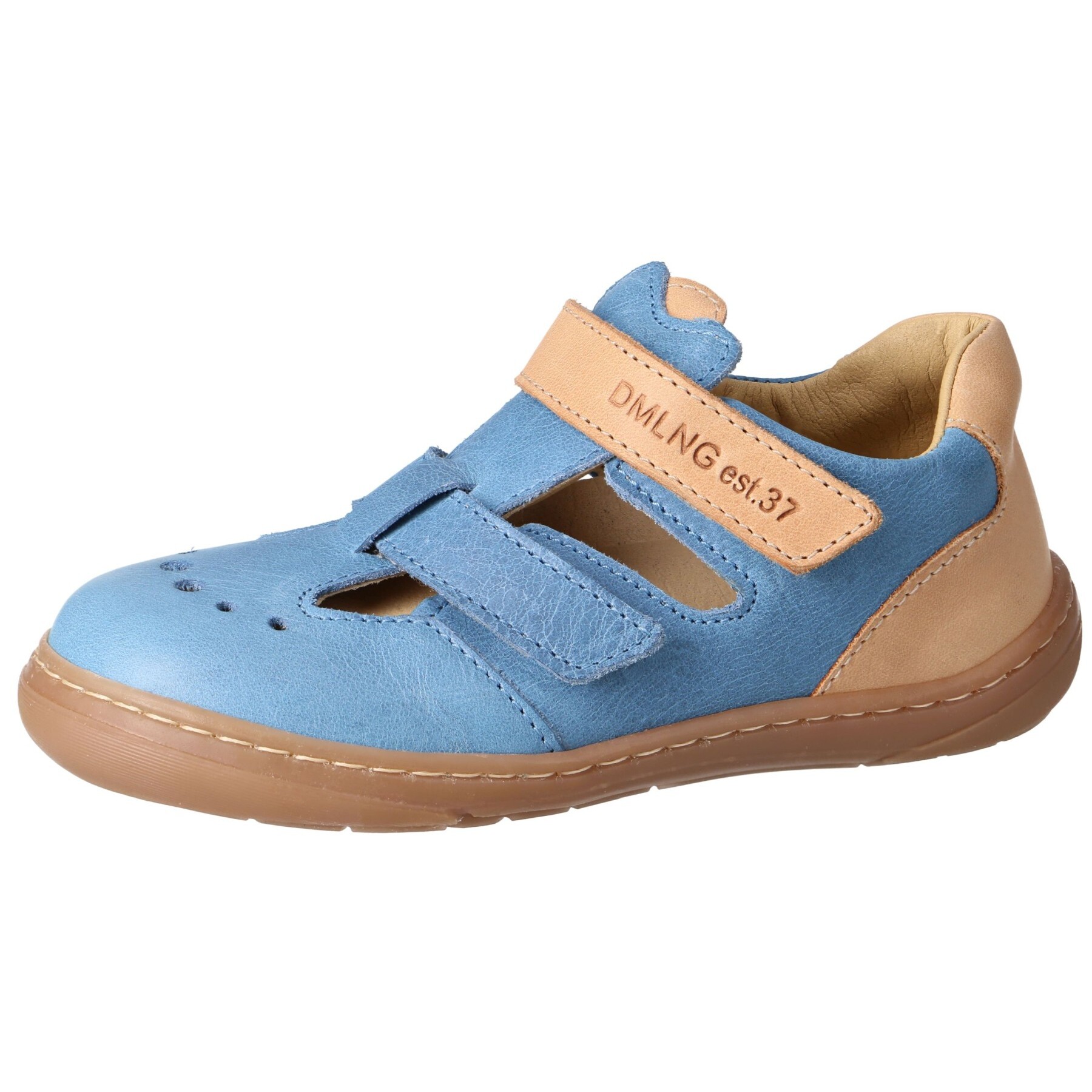 blaue halbschuh 3-4 ansicht