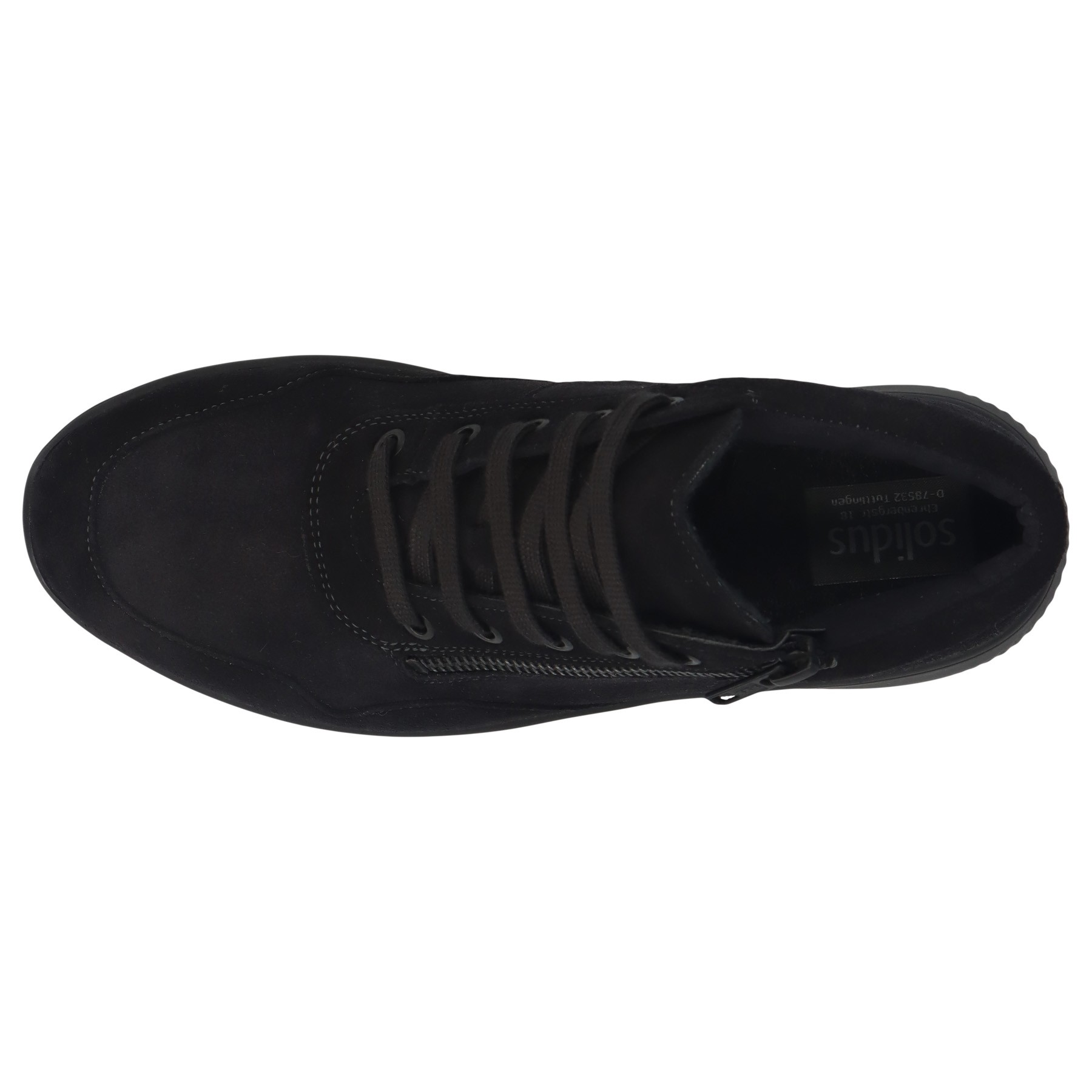 schwarze stiefel draufsicht
