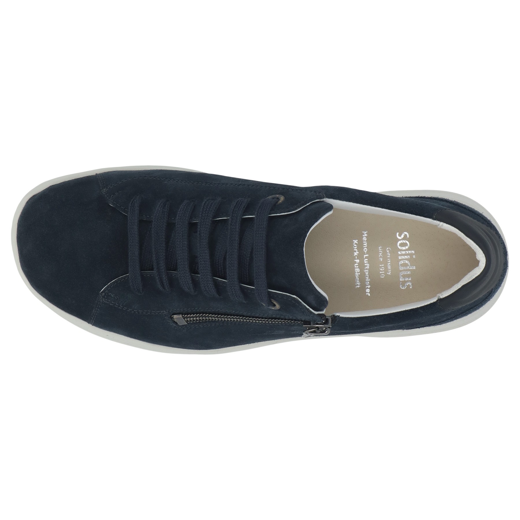 blaue halbschuh draufsicht