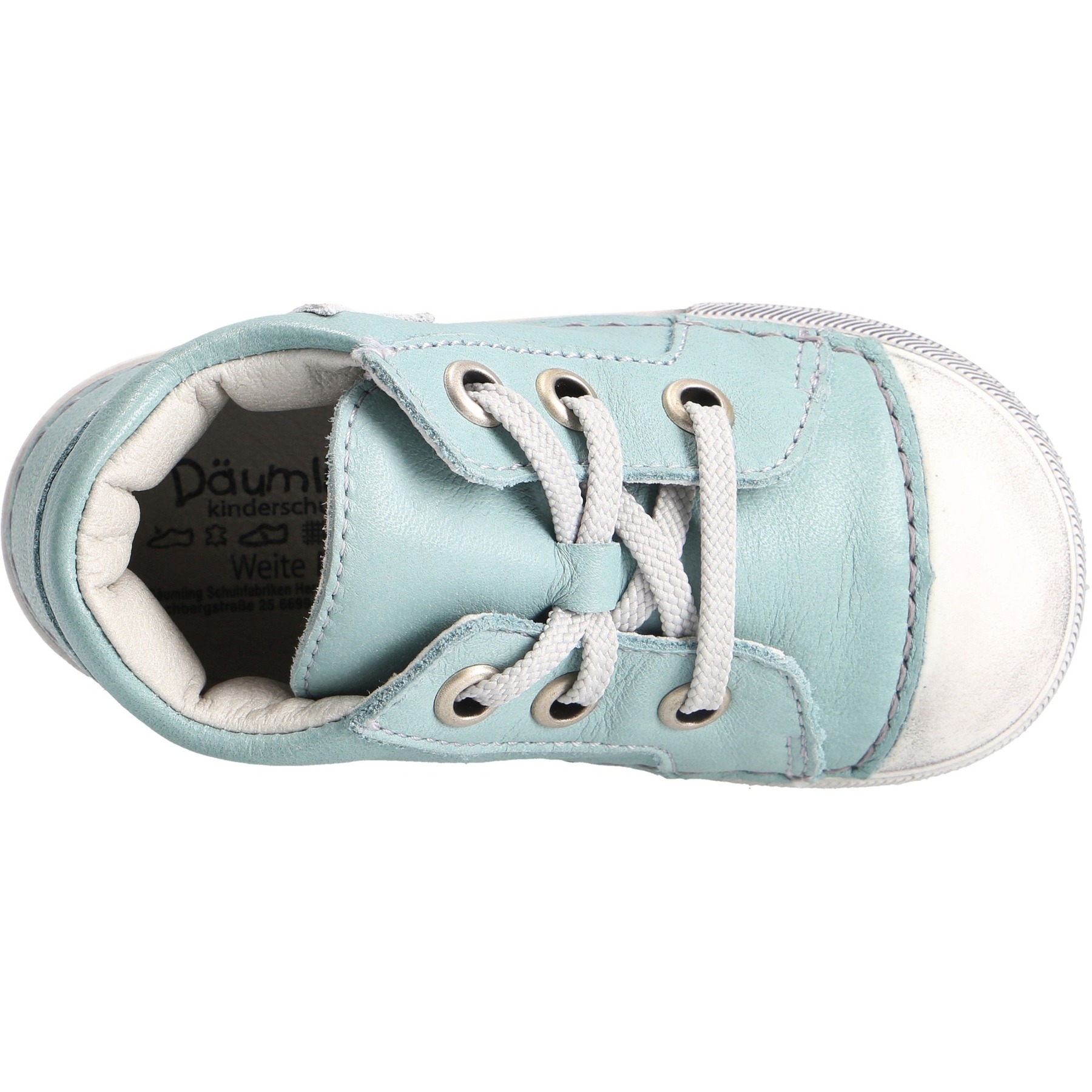 grüne lauflernschuhe draufsicht