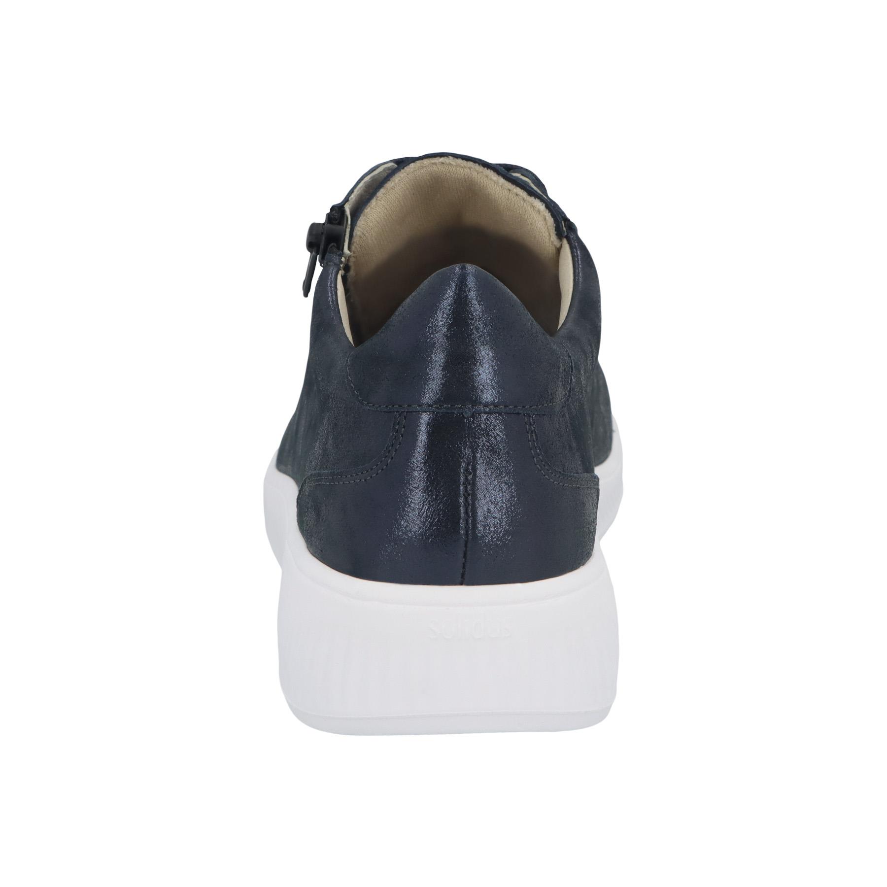 blaue halbschuh hinteransicht