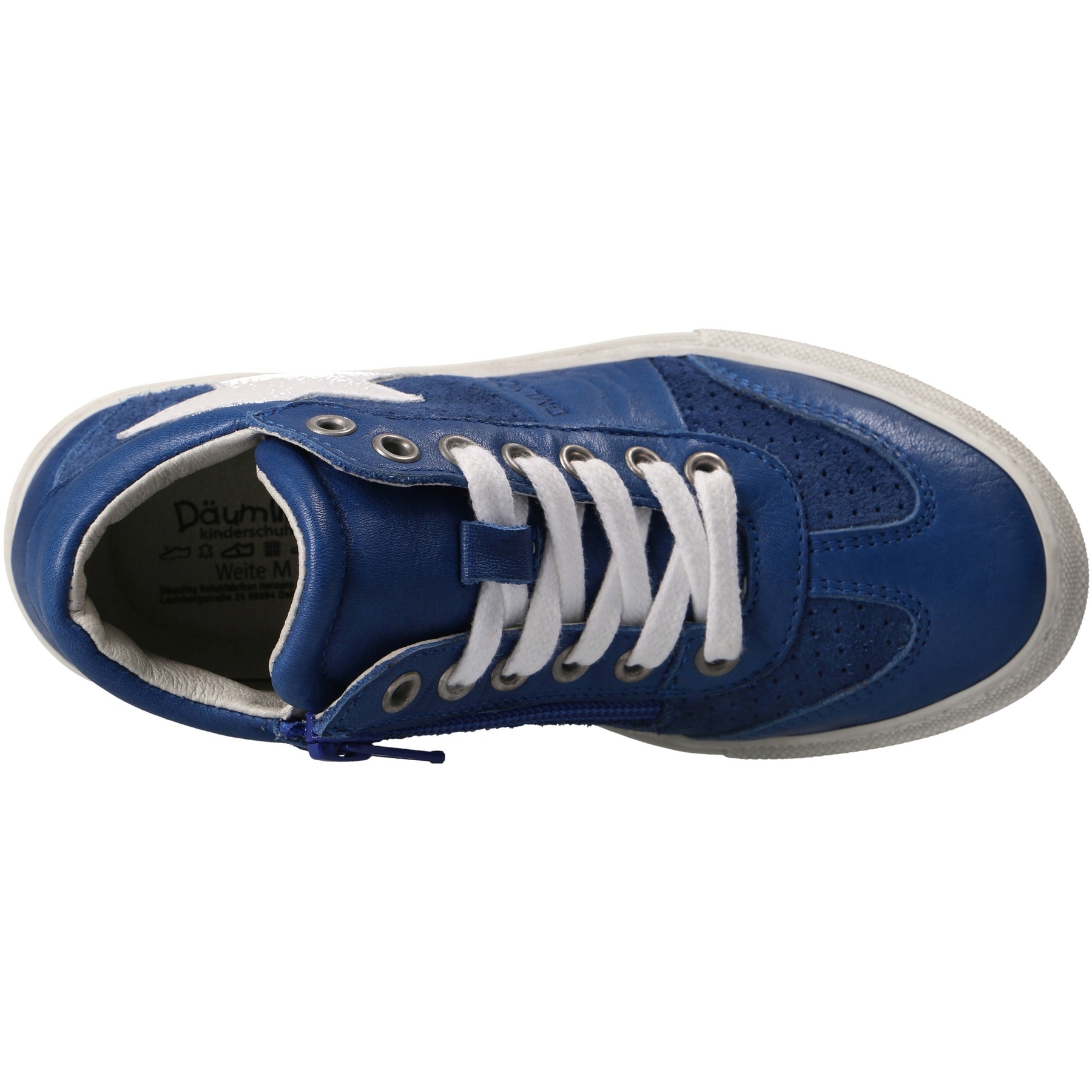 blaue mid cut draufsicht