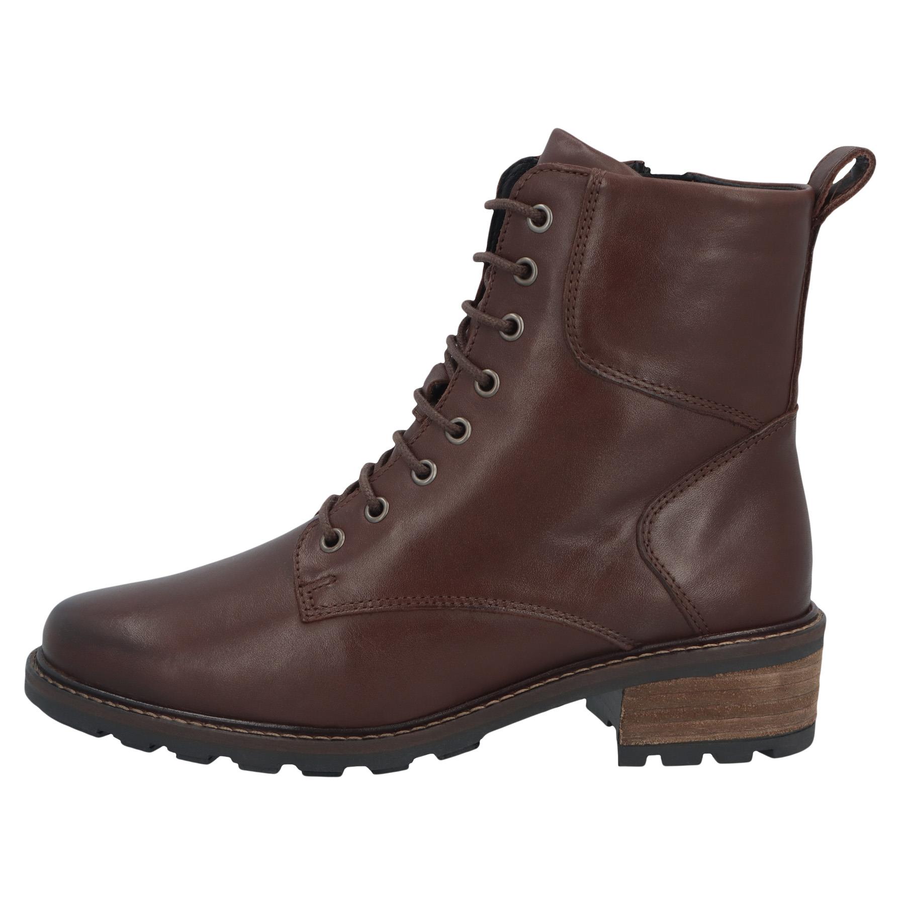 braune stiefel seitenansicht links