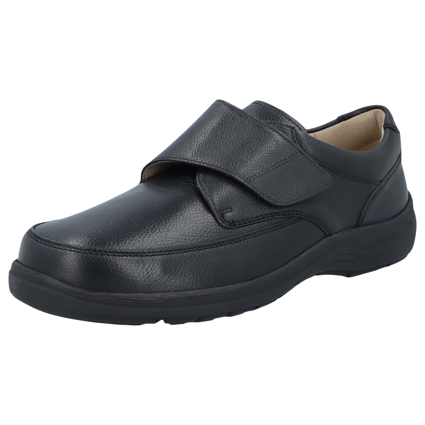 schwarze slipper 3-4 ansicht