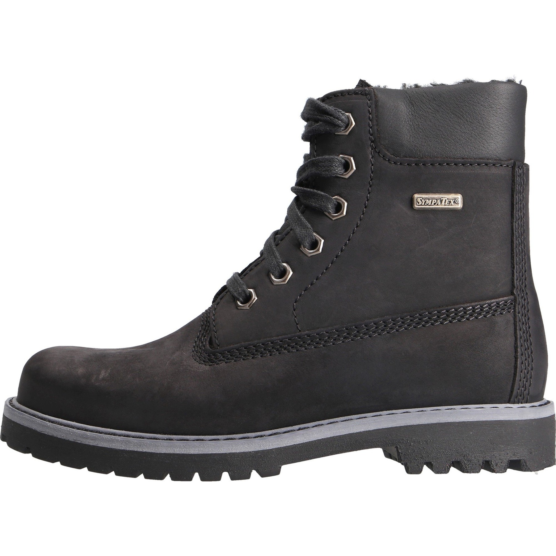 schwarze stiefeletten seitenansicht links