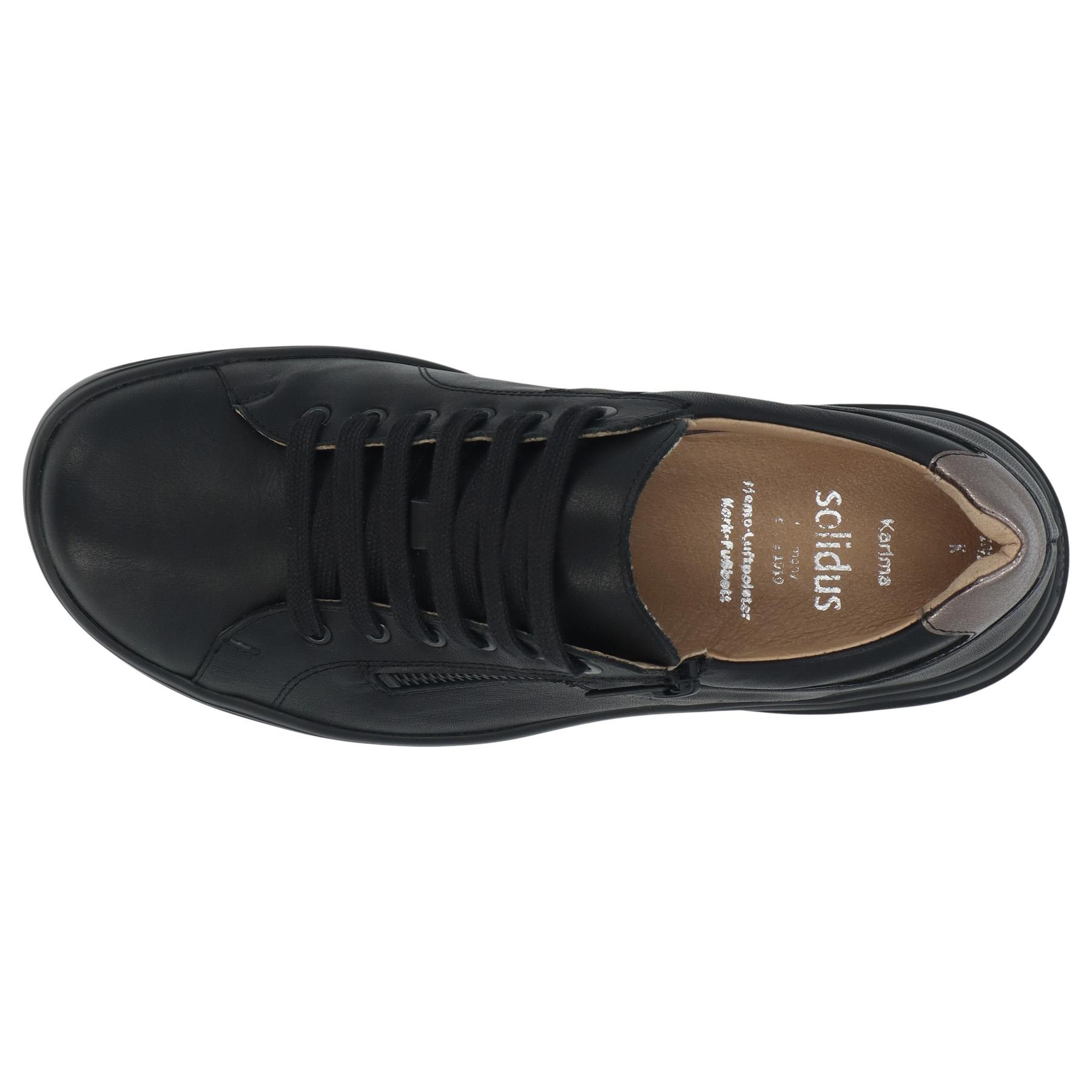 schwarze halbschuh draufsicht