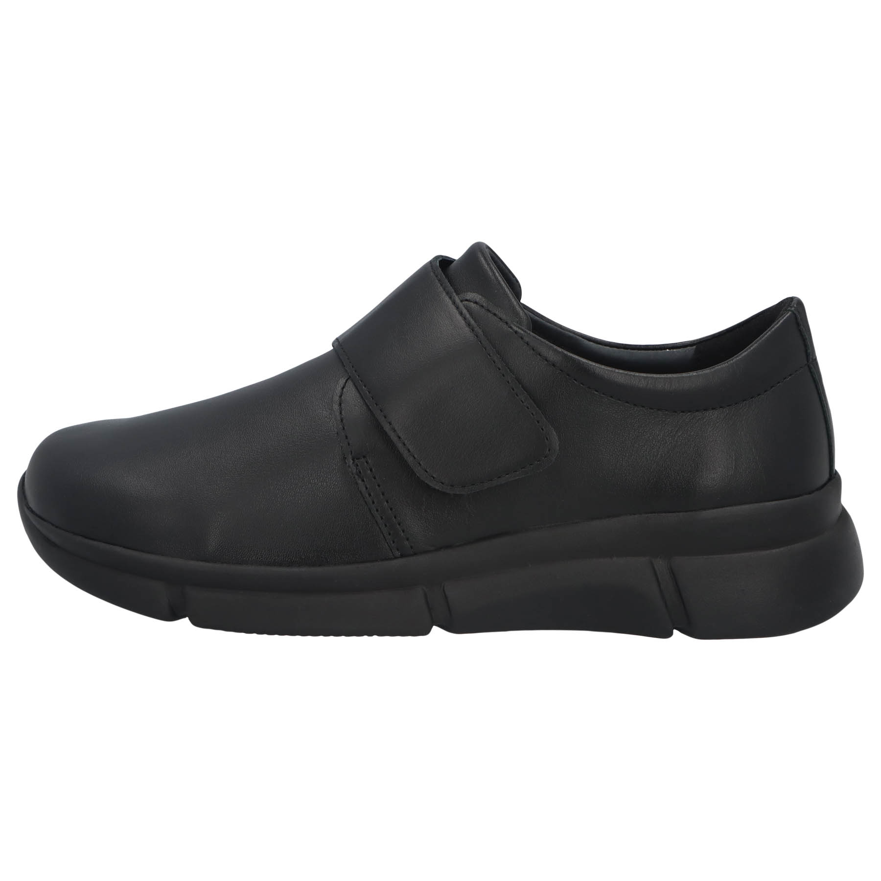 schwarze halbschuh seitenansicht links