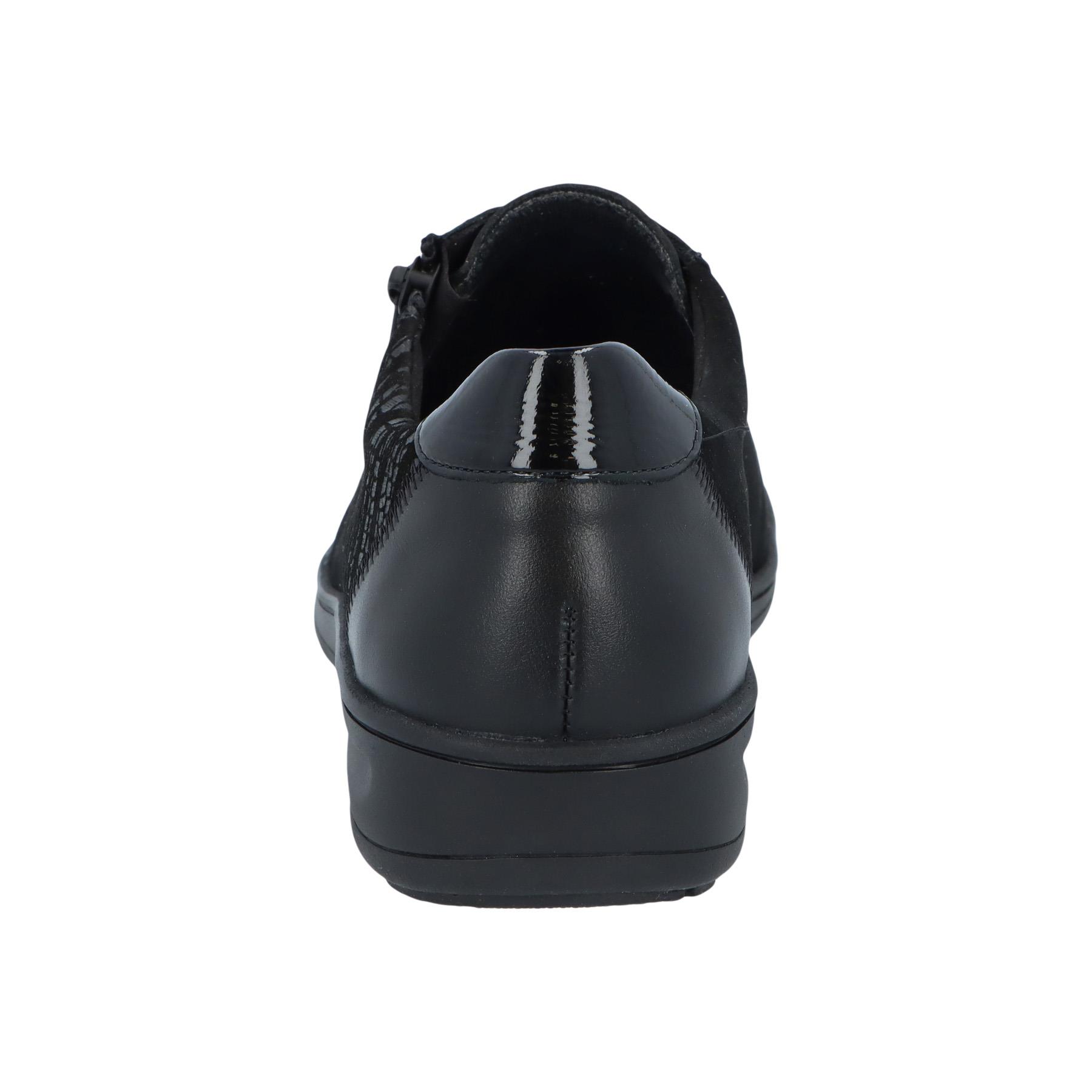 schwarze halbschuh hinteransicht