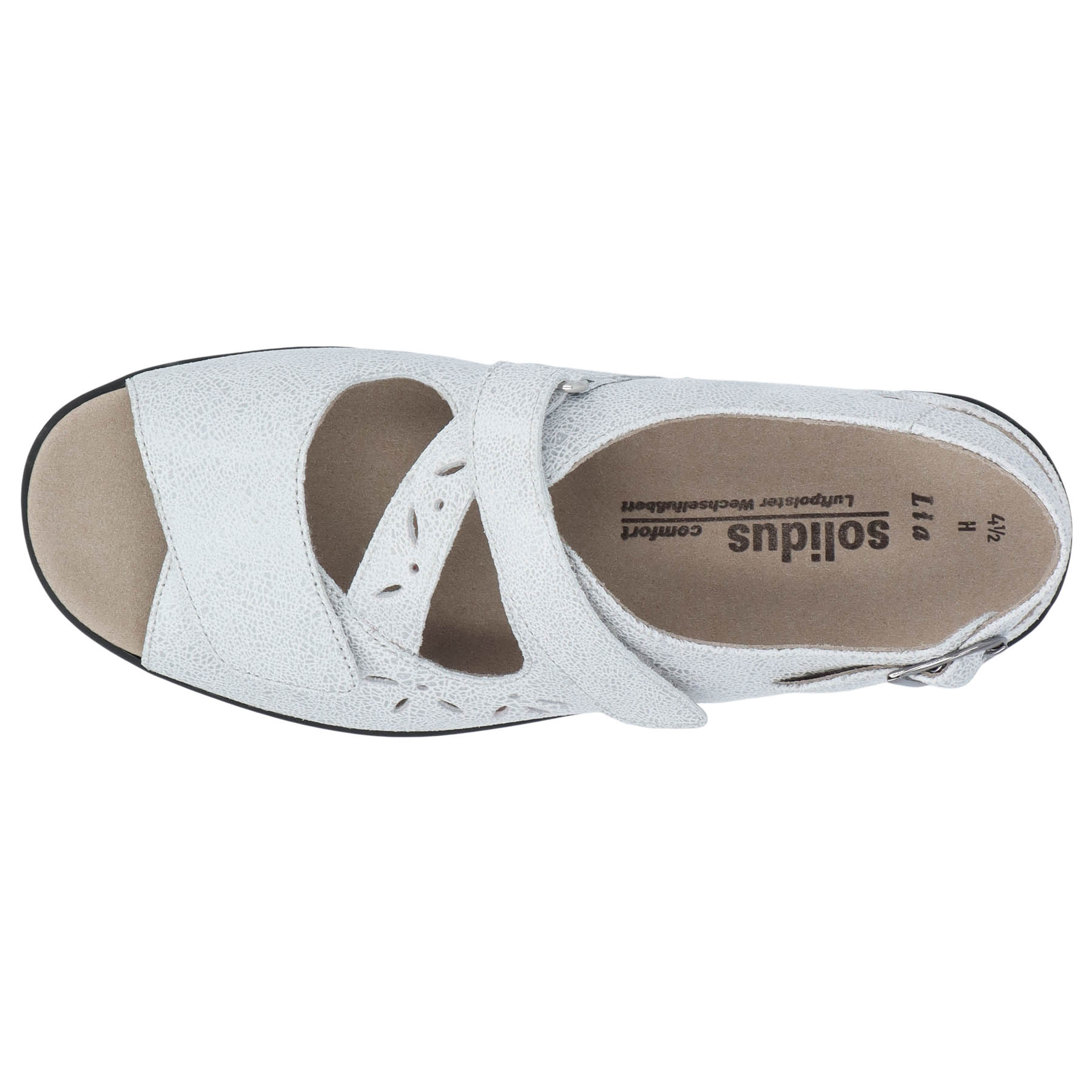 weiße sandale draufsicht