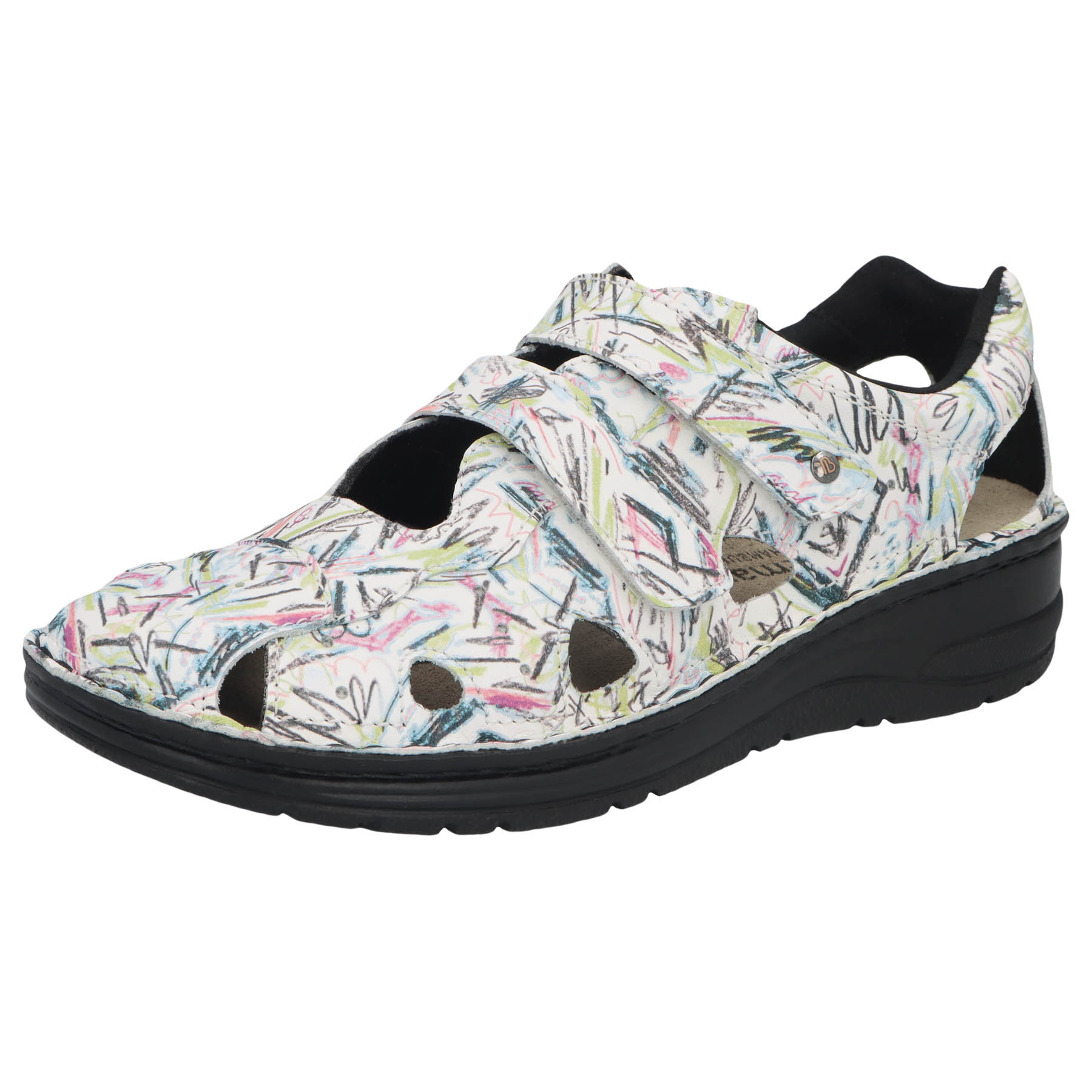 weiß/multicolor Leder/Print