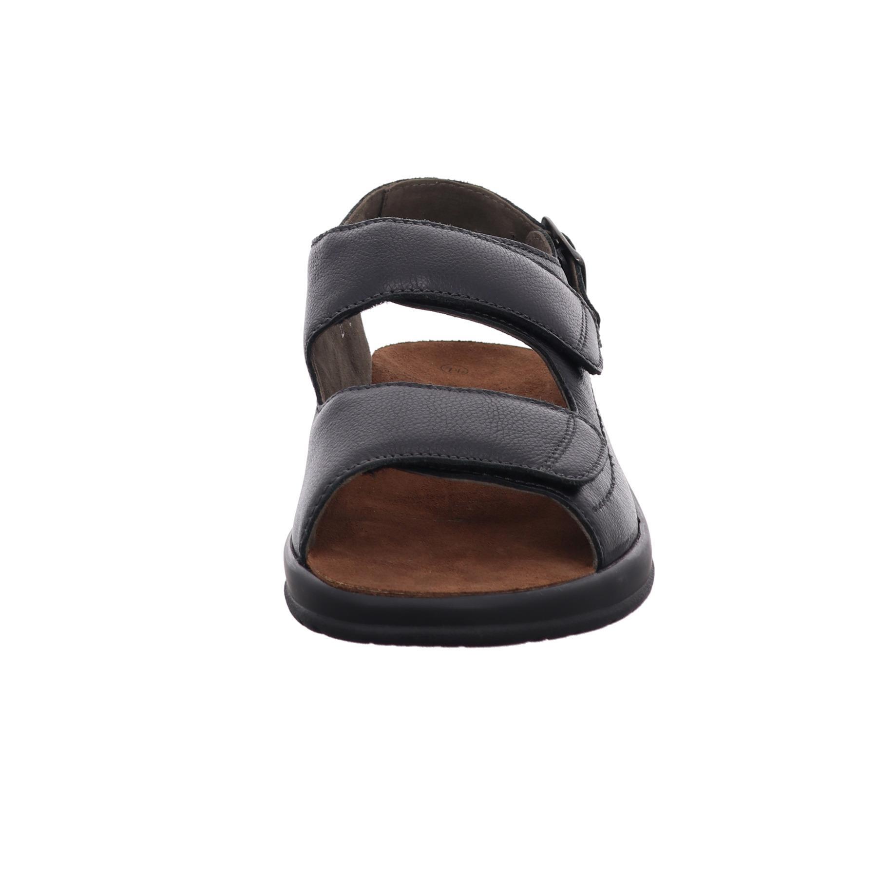 schwarze sandale sohlenansicht