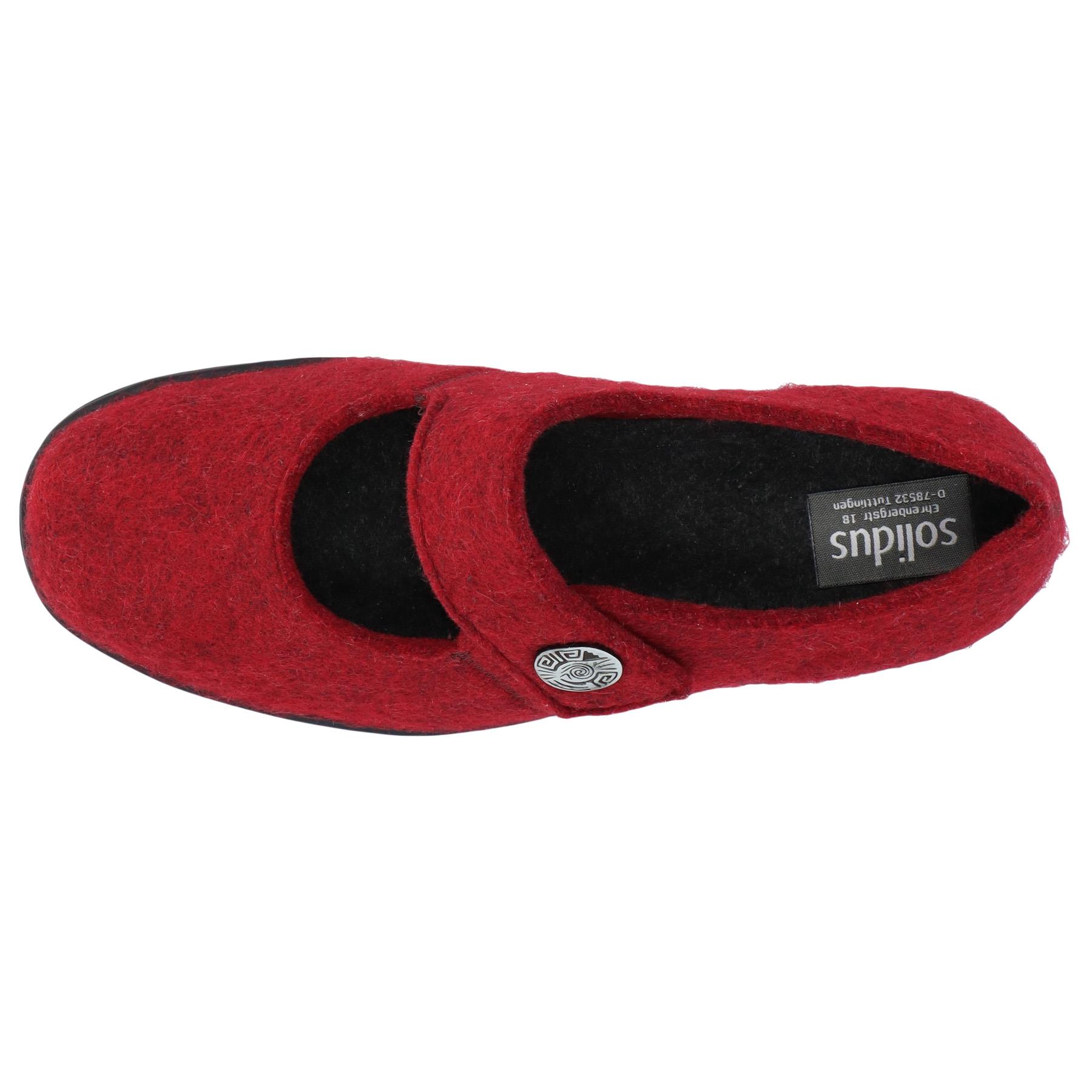 rote slipper draufsicht