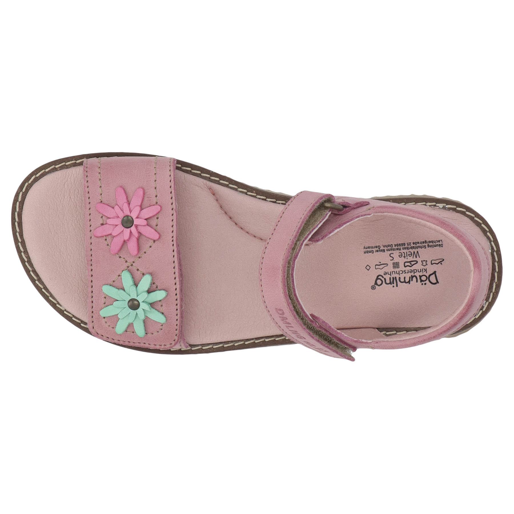 rote sandale draufsicht