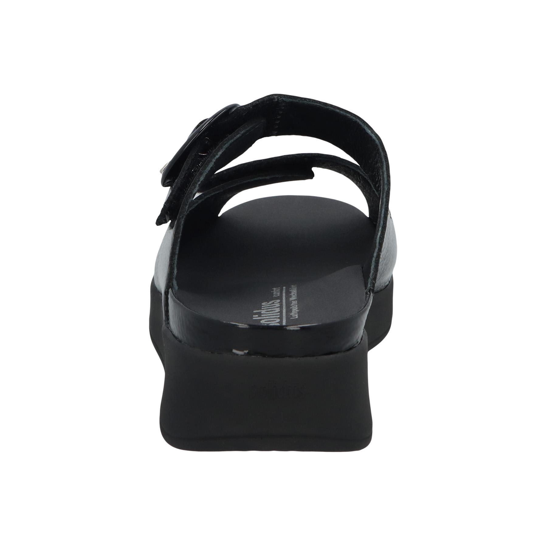 schwarze pantolette hinteransicht