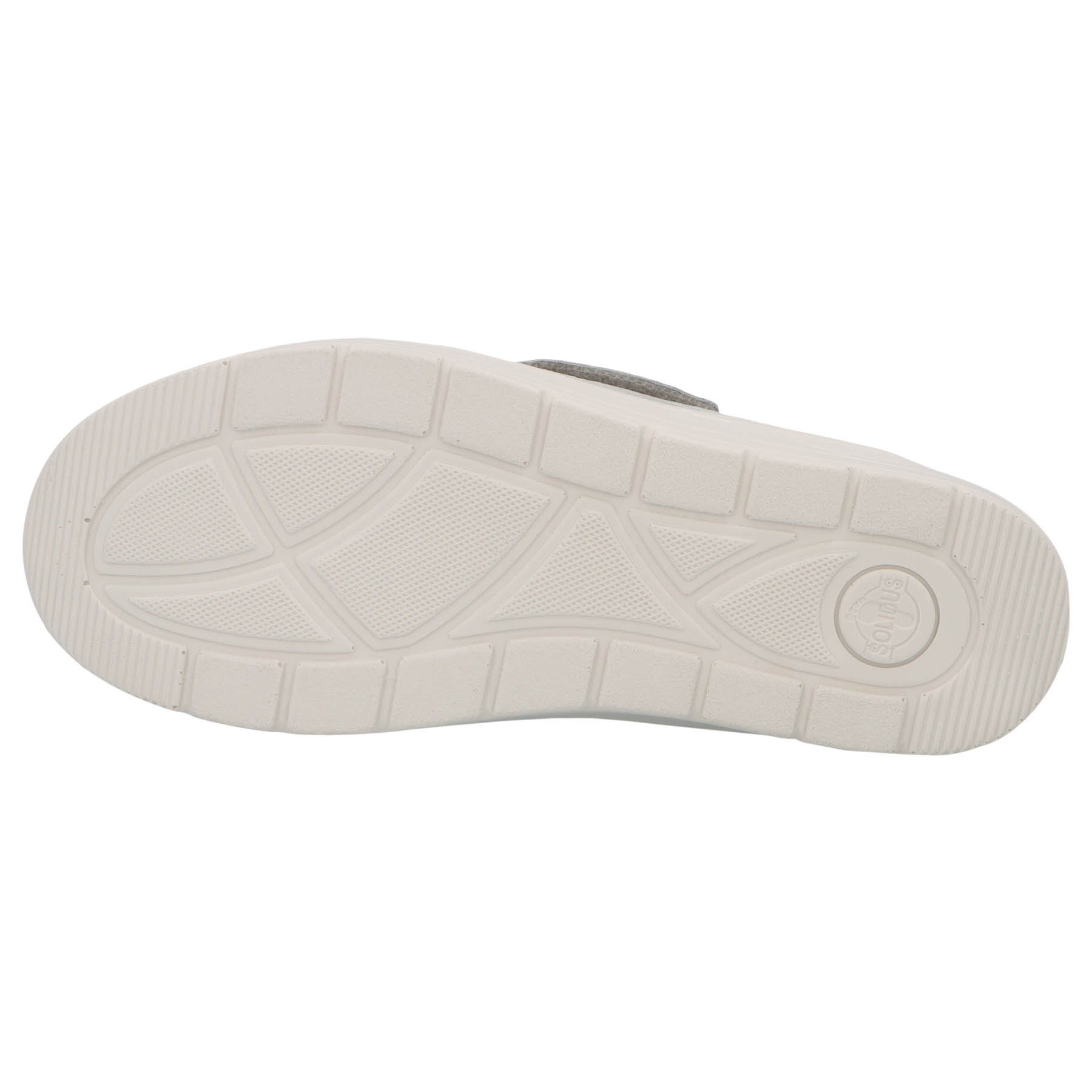 graue sandale sohlenansicht