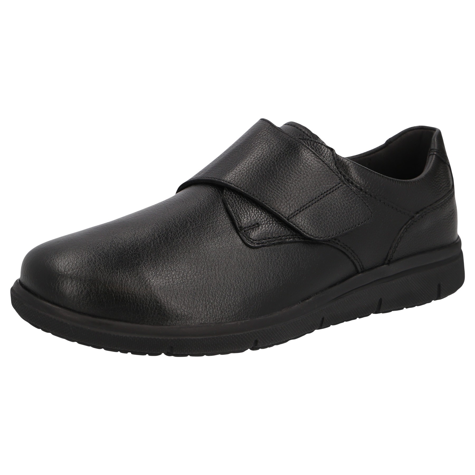 schwarze slipper 3-4 ansicht