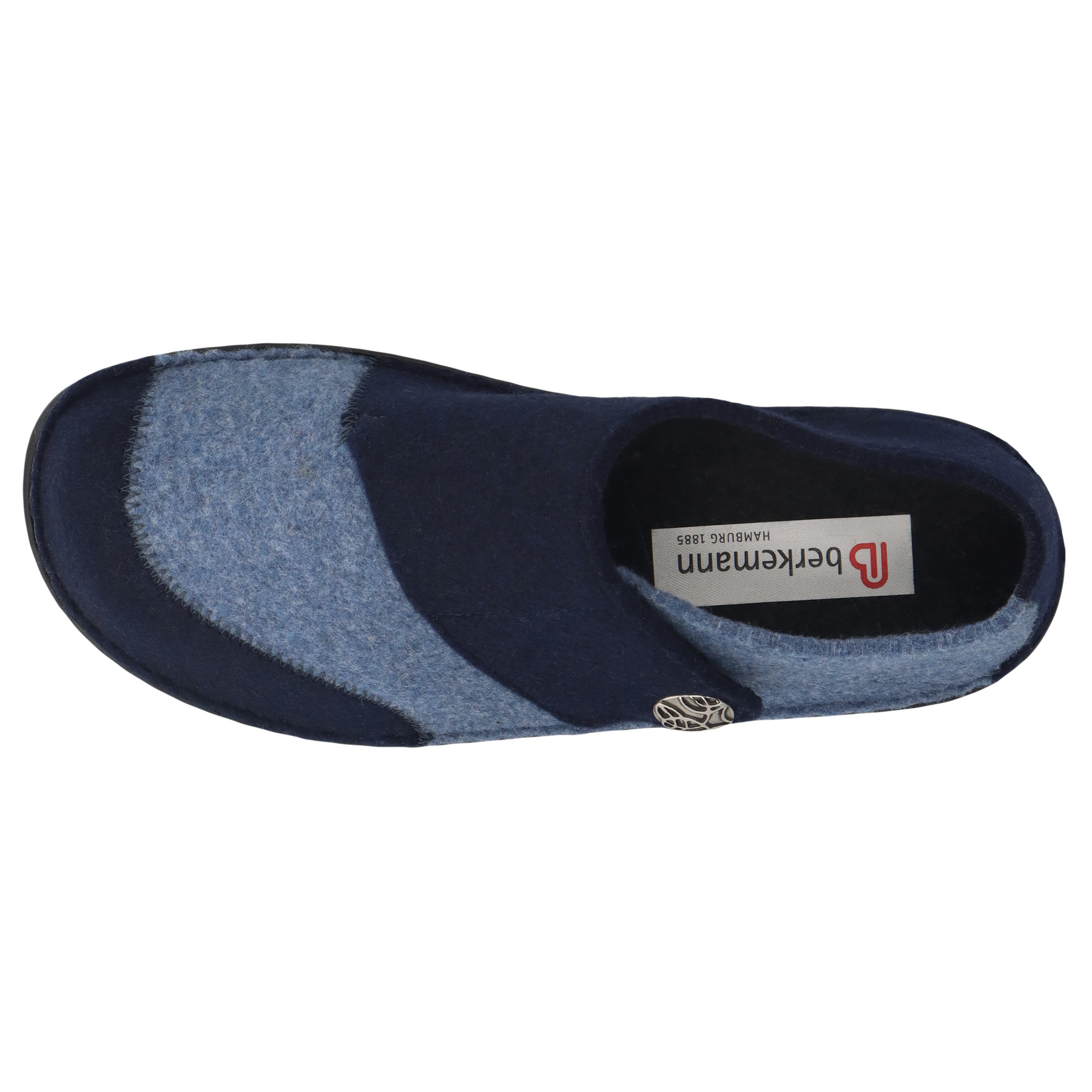 blaue hausschuhe draufsicht