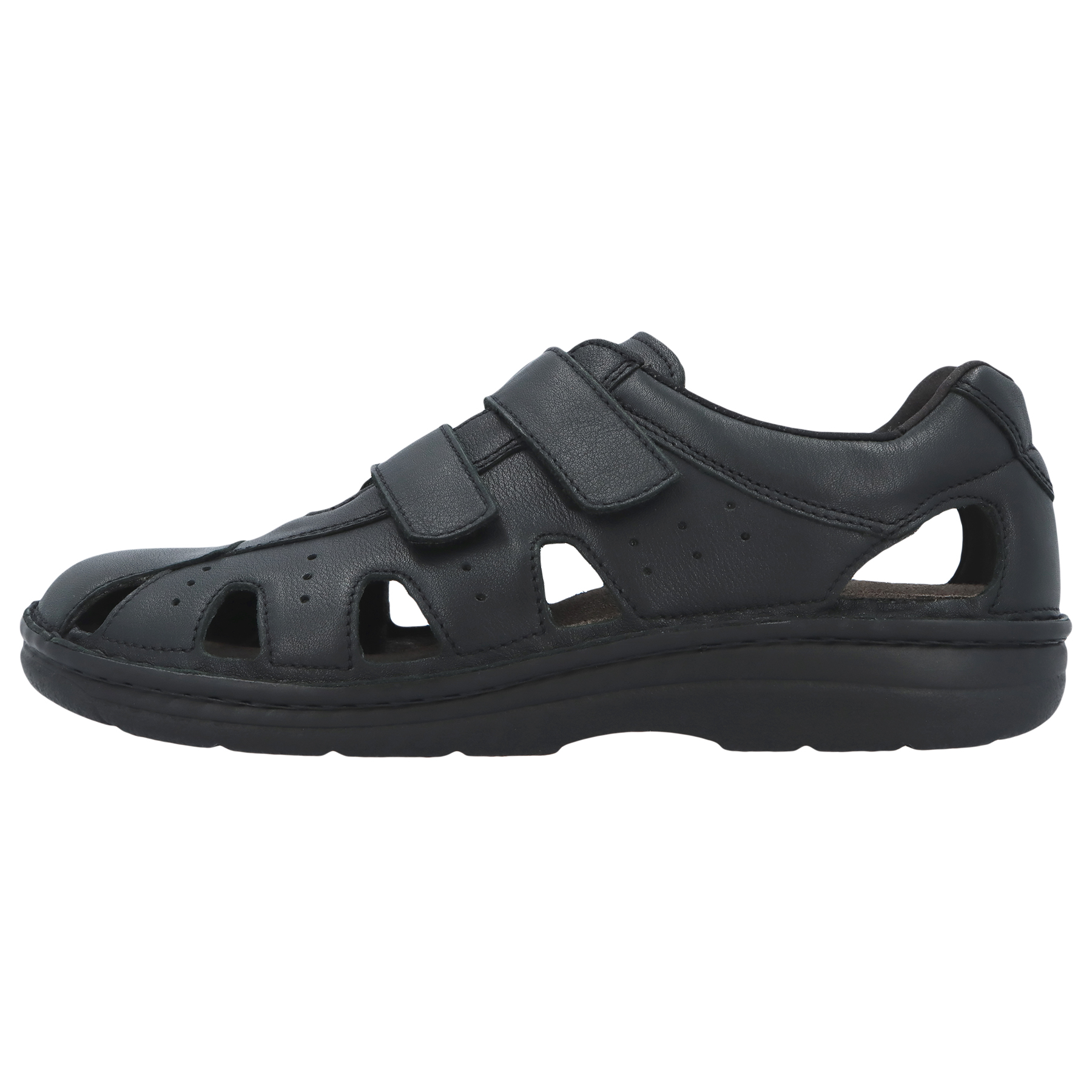 schwarze halbschuh seitenansicht links