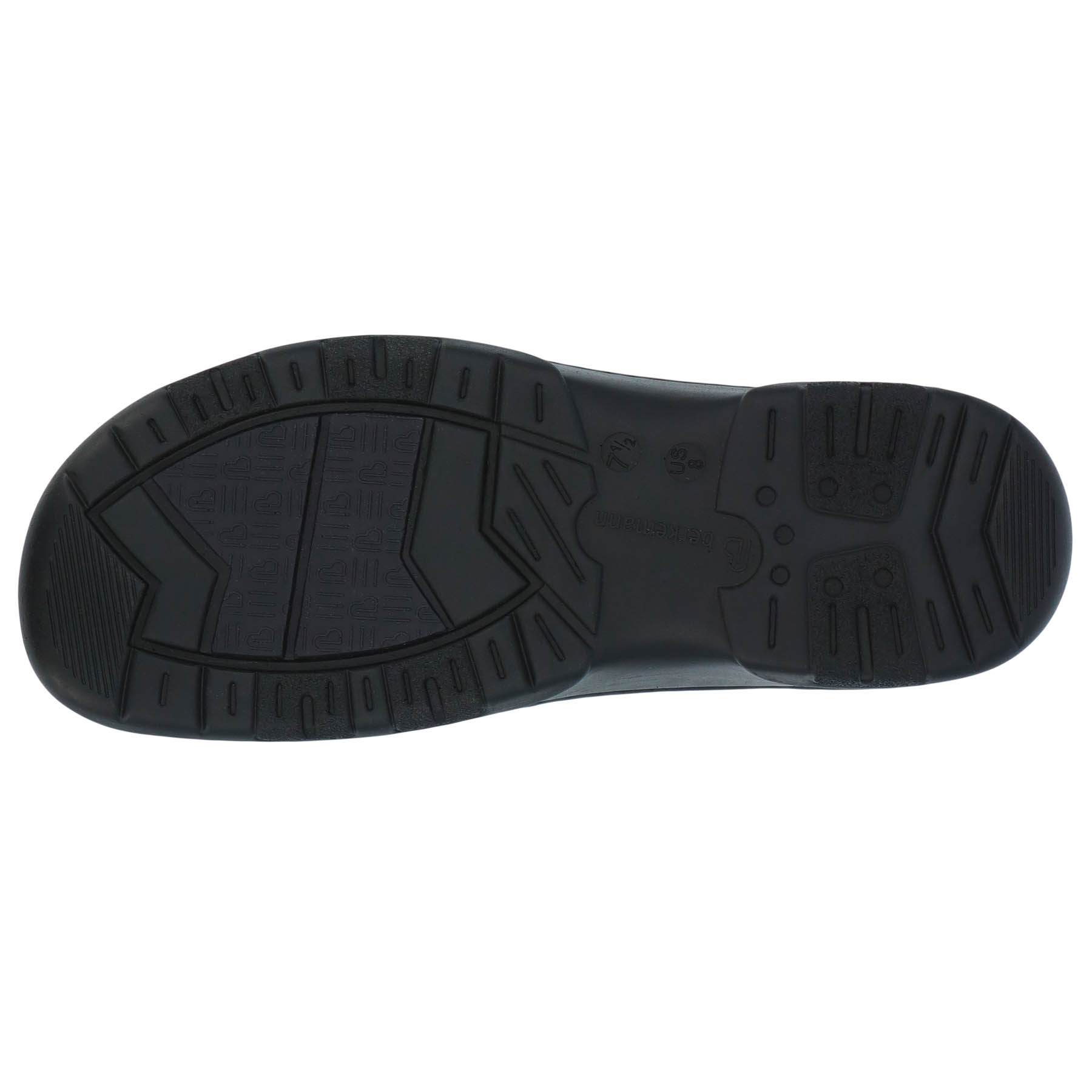 grüne pantolette sohlenansicht