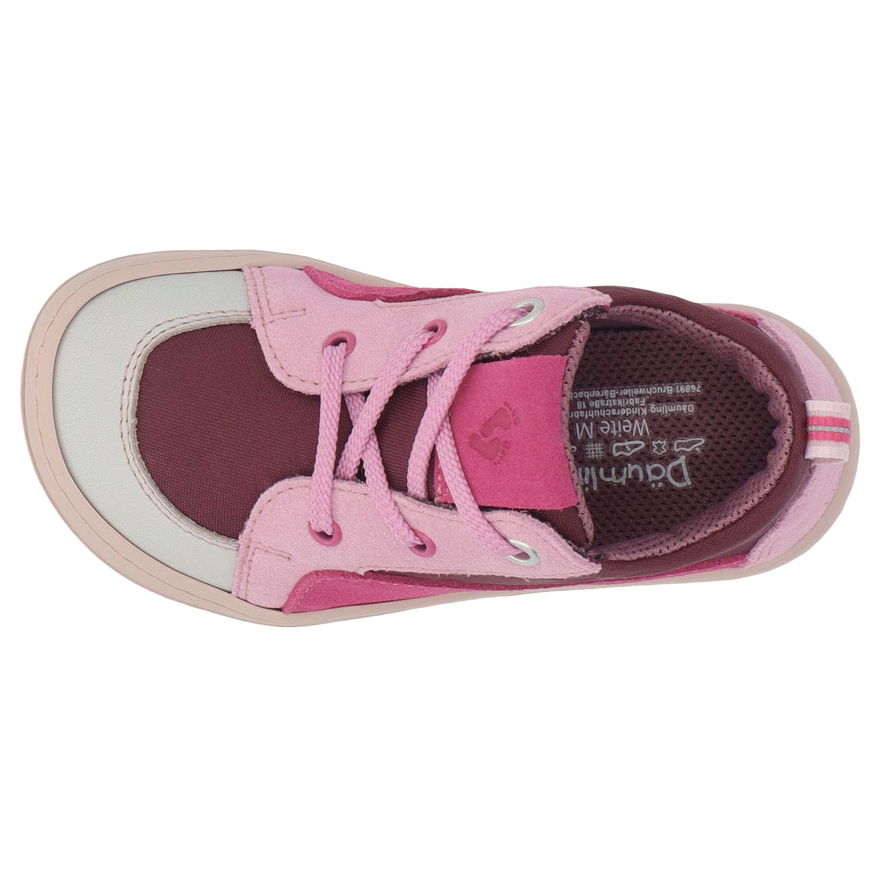 rote lauflernschuhe draufsicht