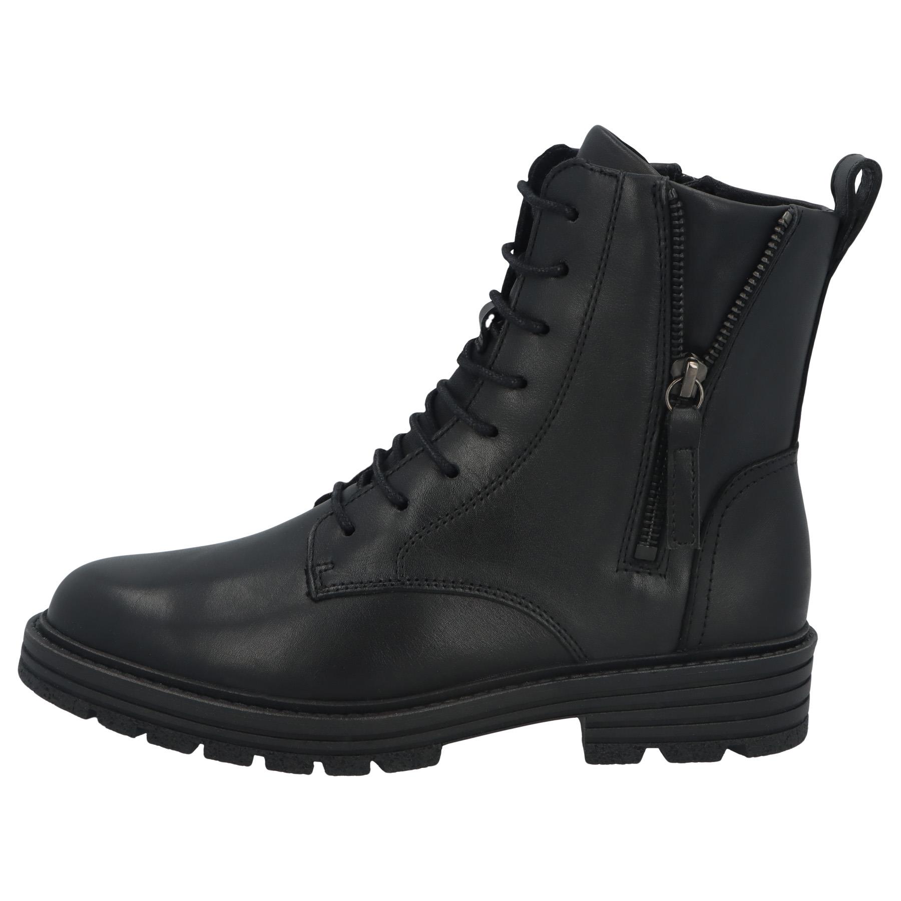 schwarze stiefel seitenansicht links