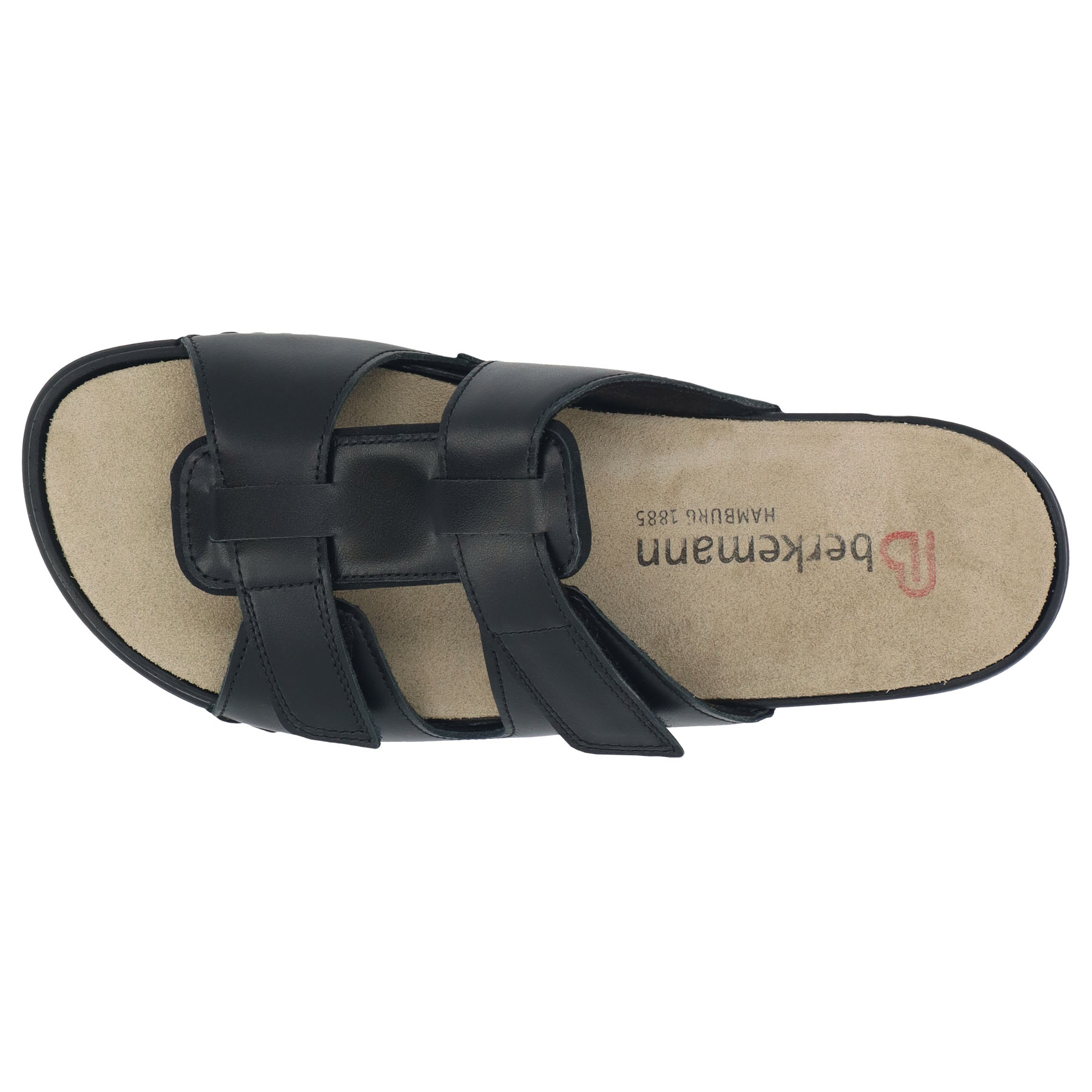 schwarze pantolette draufsicht