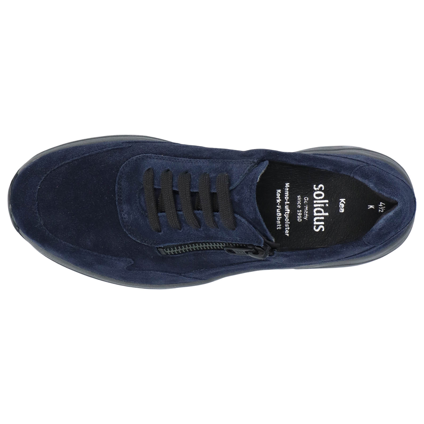 blaue halbschuh draufsicht