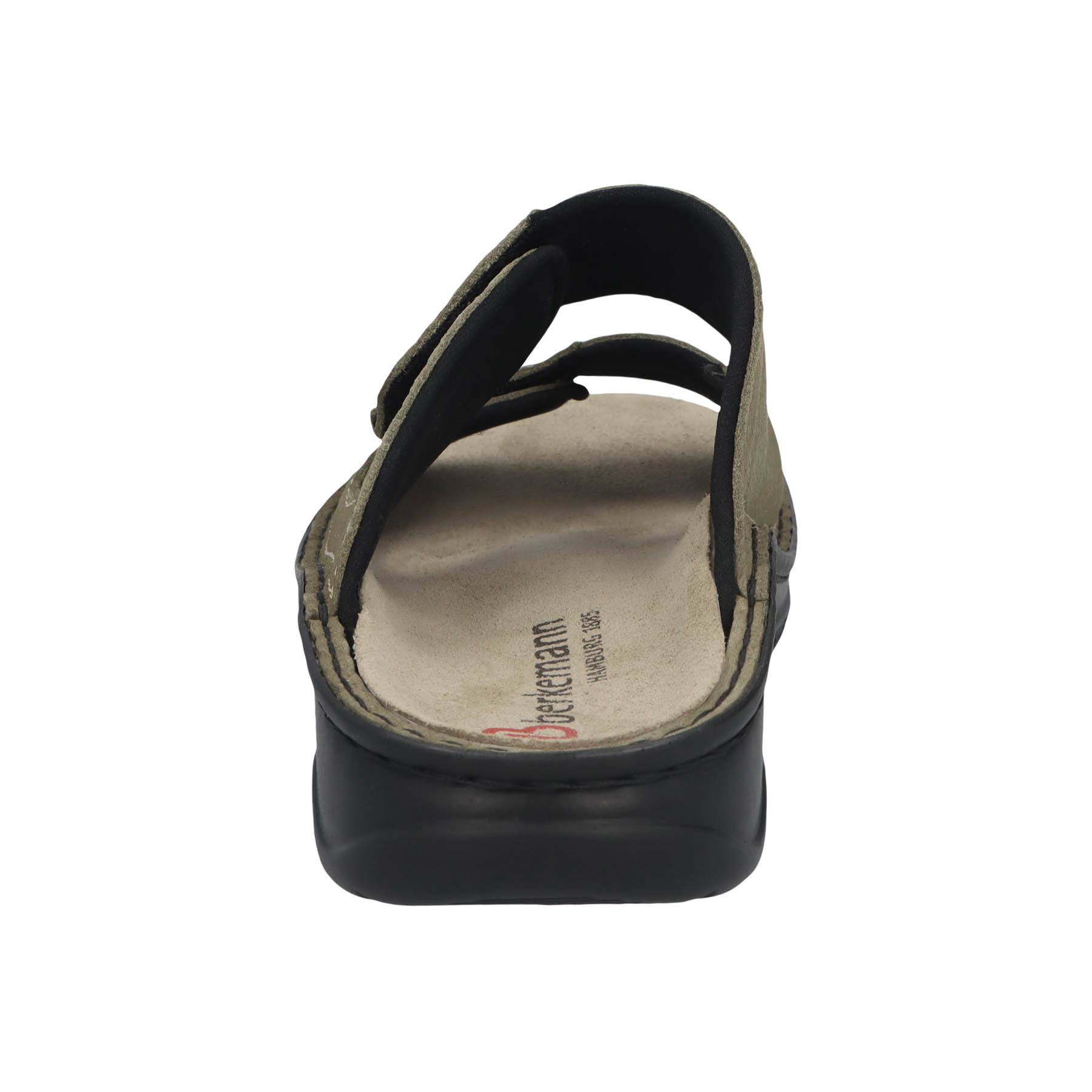 grüne pantolette hinteransicht